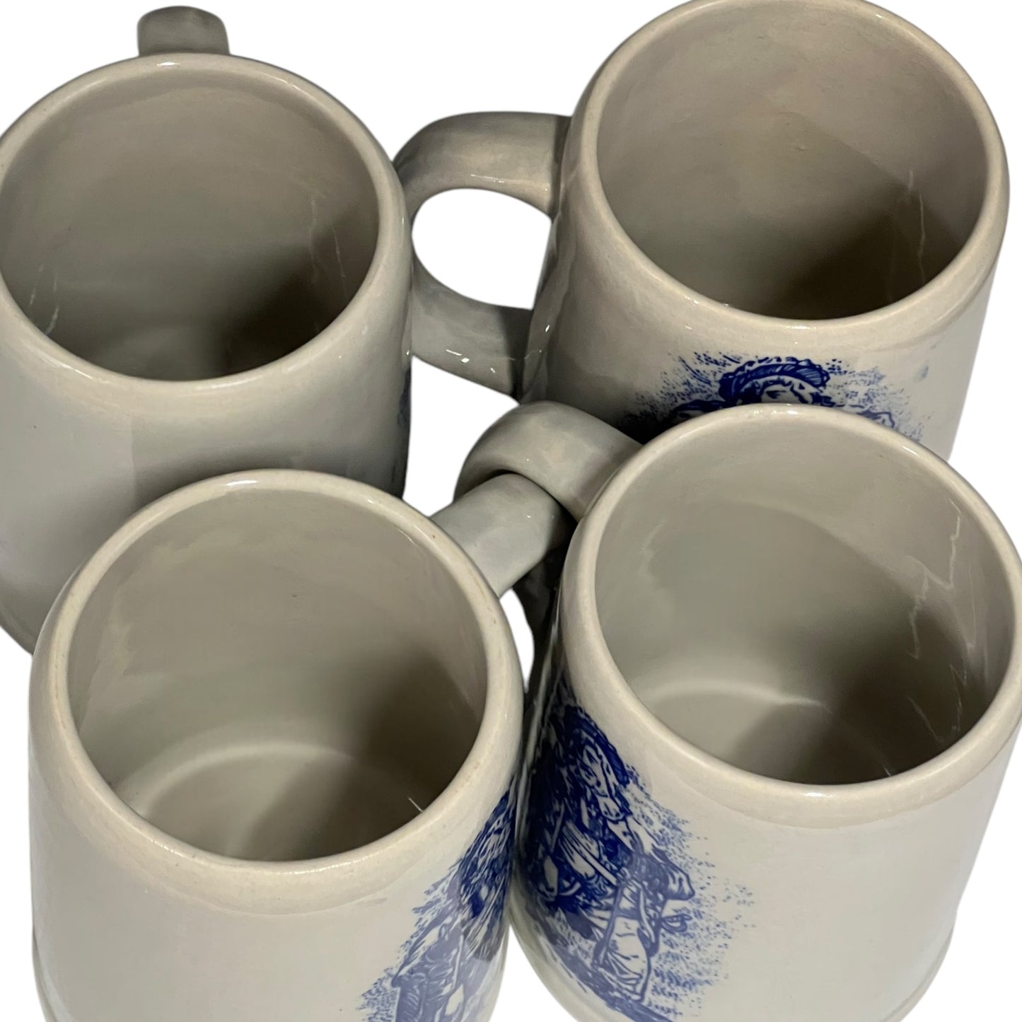 top view of beer steins