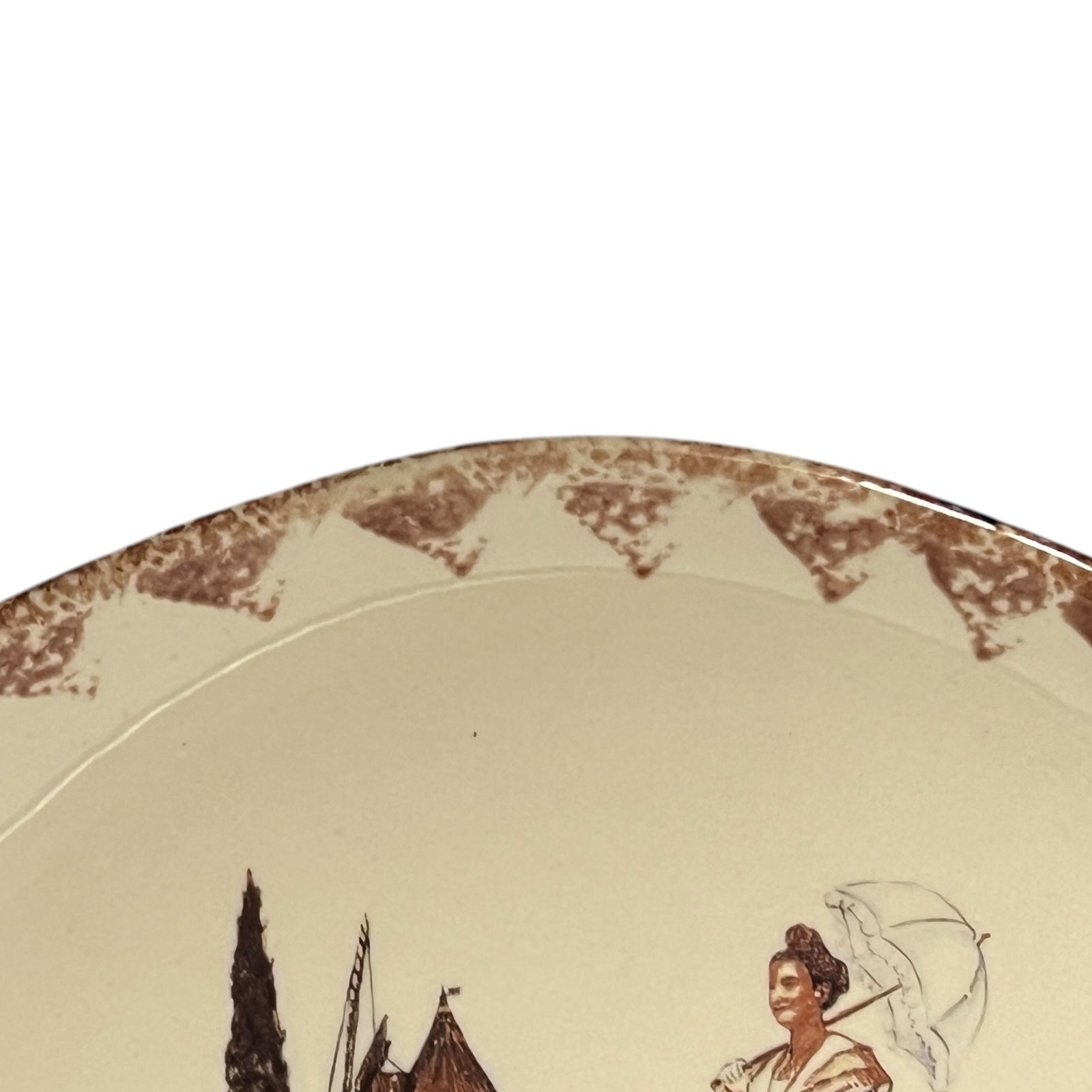 edge view of regional French plate