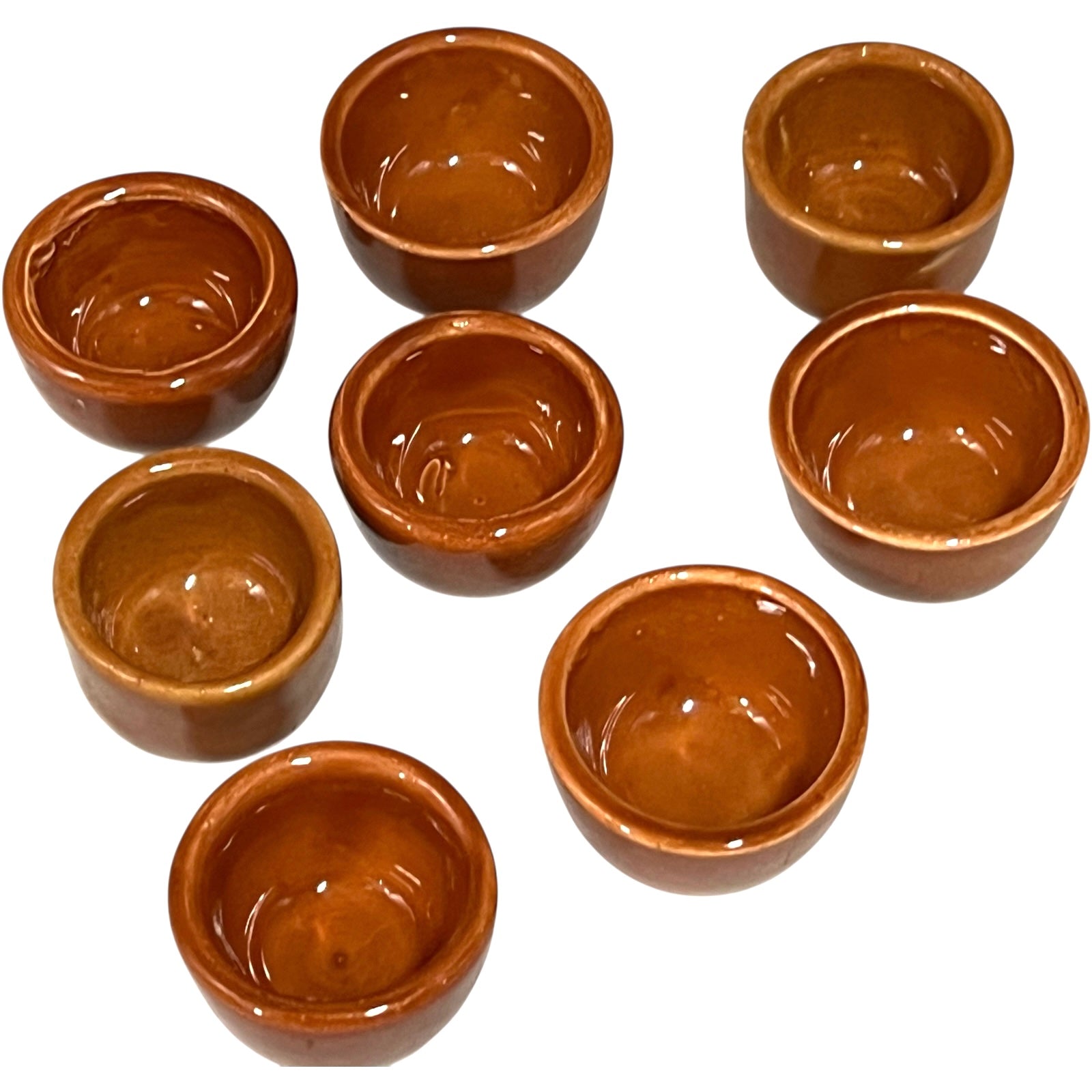 Set of 8 Vintage French Ceramic Escargot Cups, Small Snail Serving Pots for sale