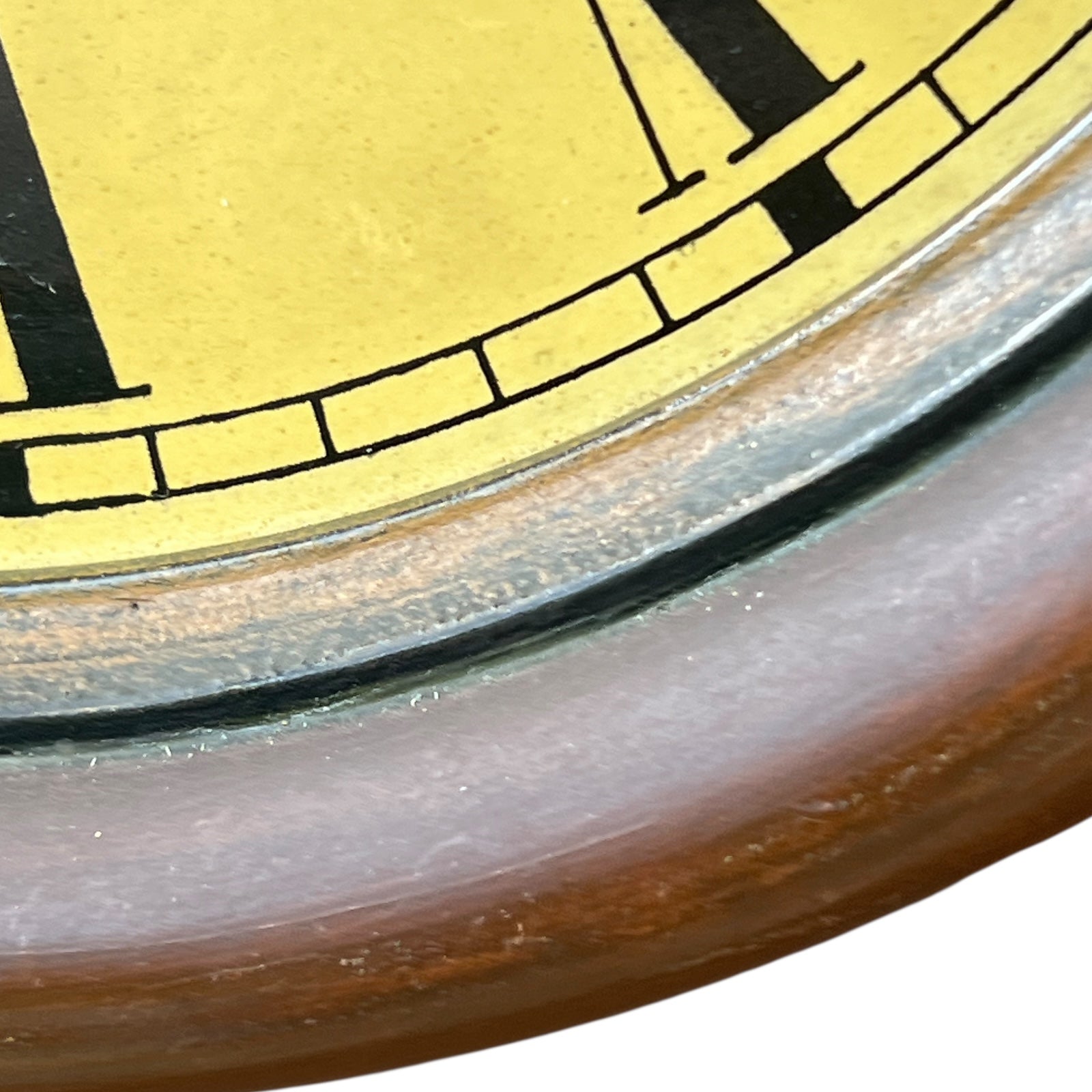 close up of rim of clock