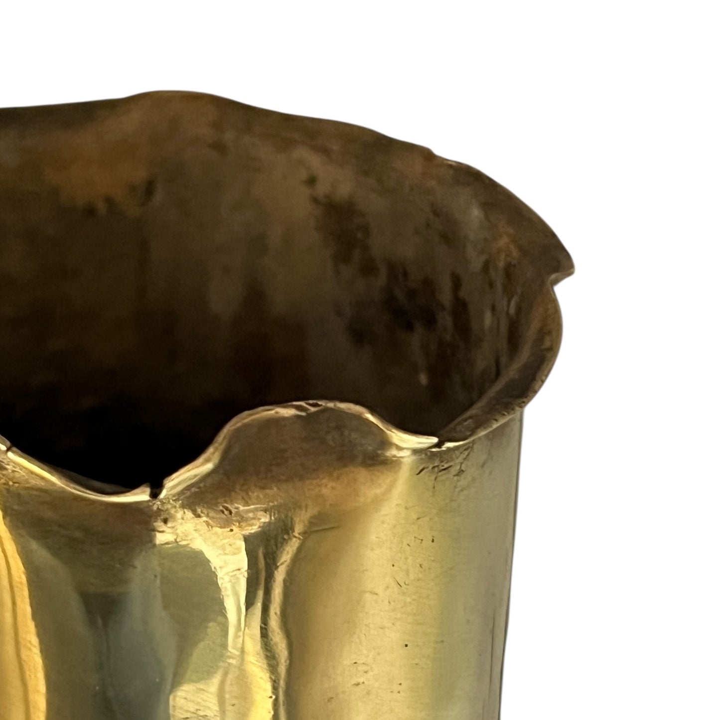 top rim of trench art vase