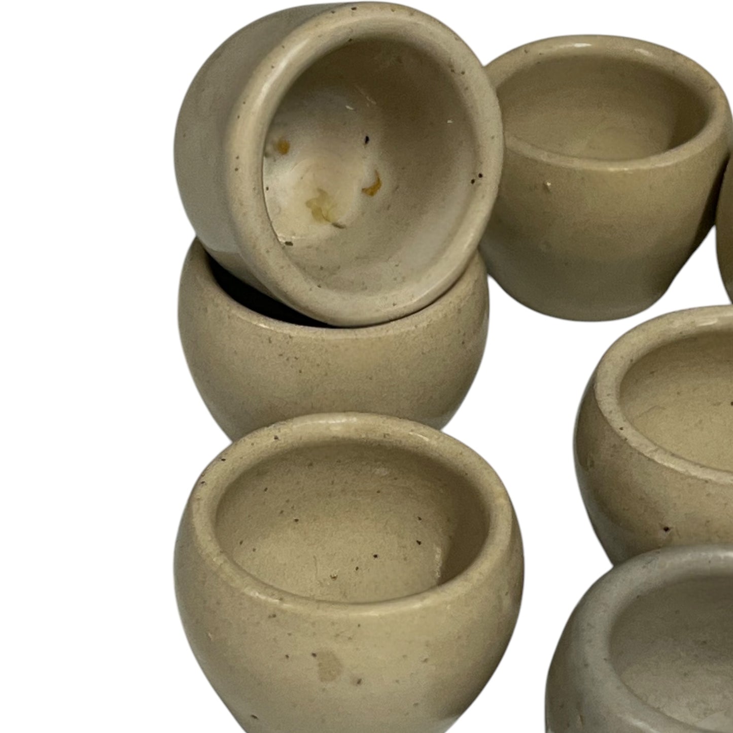 side view of French Ceramic Escargot Cups Pots