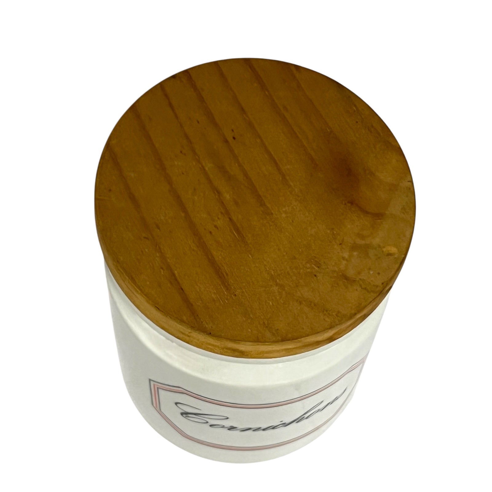 Rustic Cornichons Pot, Herrandiz Spanish Porcelain Vintage Gherkin Jar
