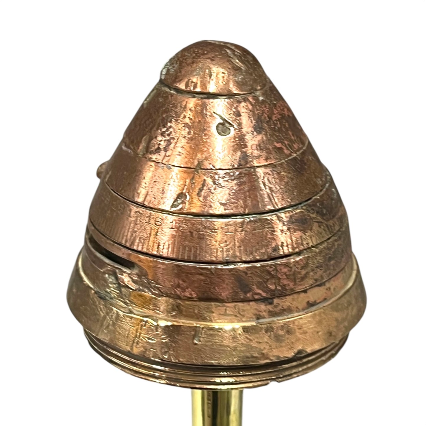 WW1 Brass 18 Pounder Internals including inert Artillery Fuse 85 (D4)
