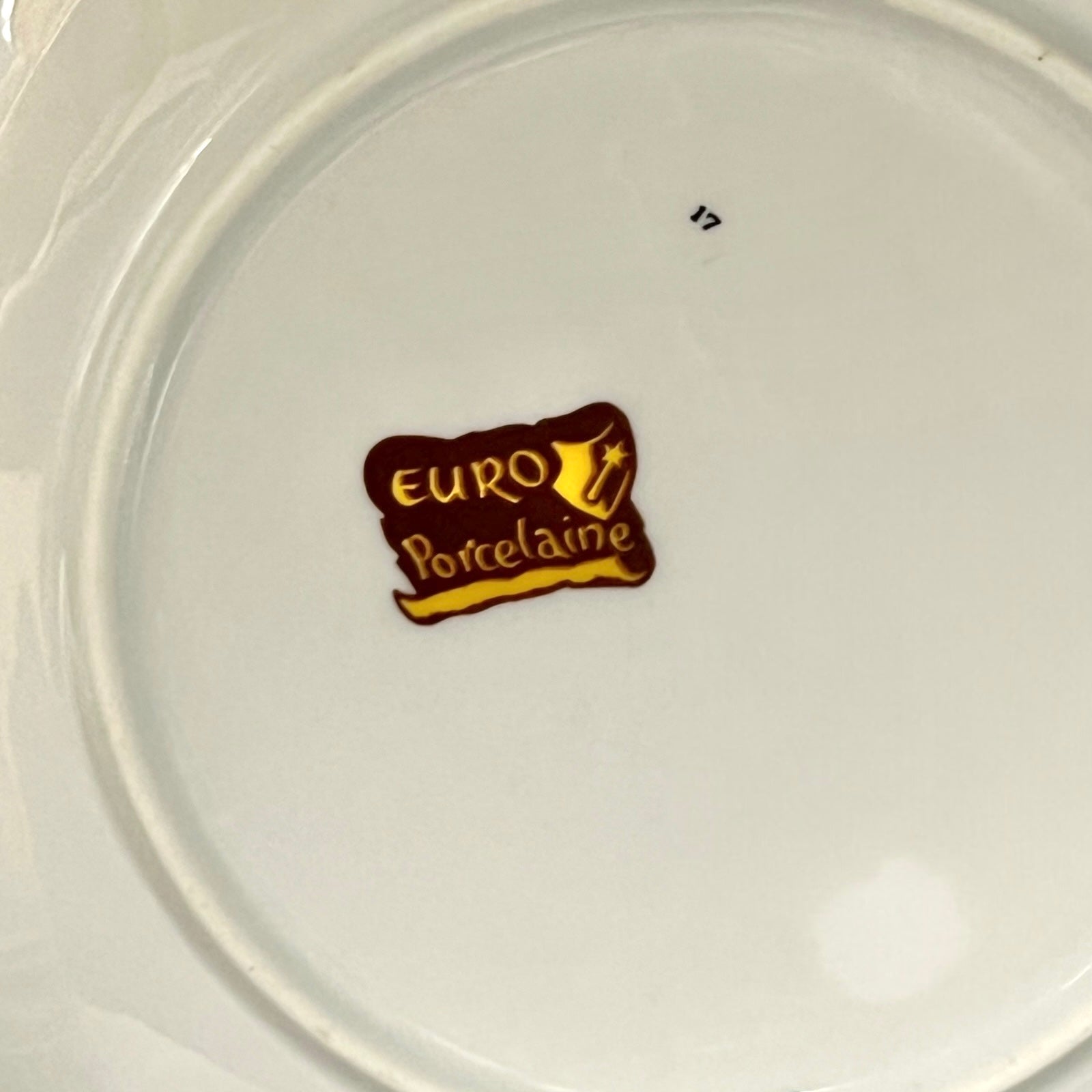 Back of a French plate on a white background