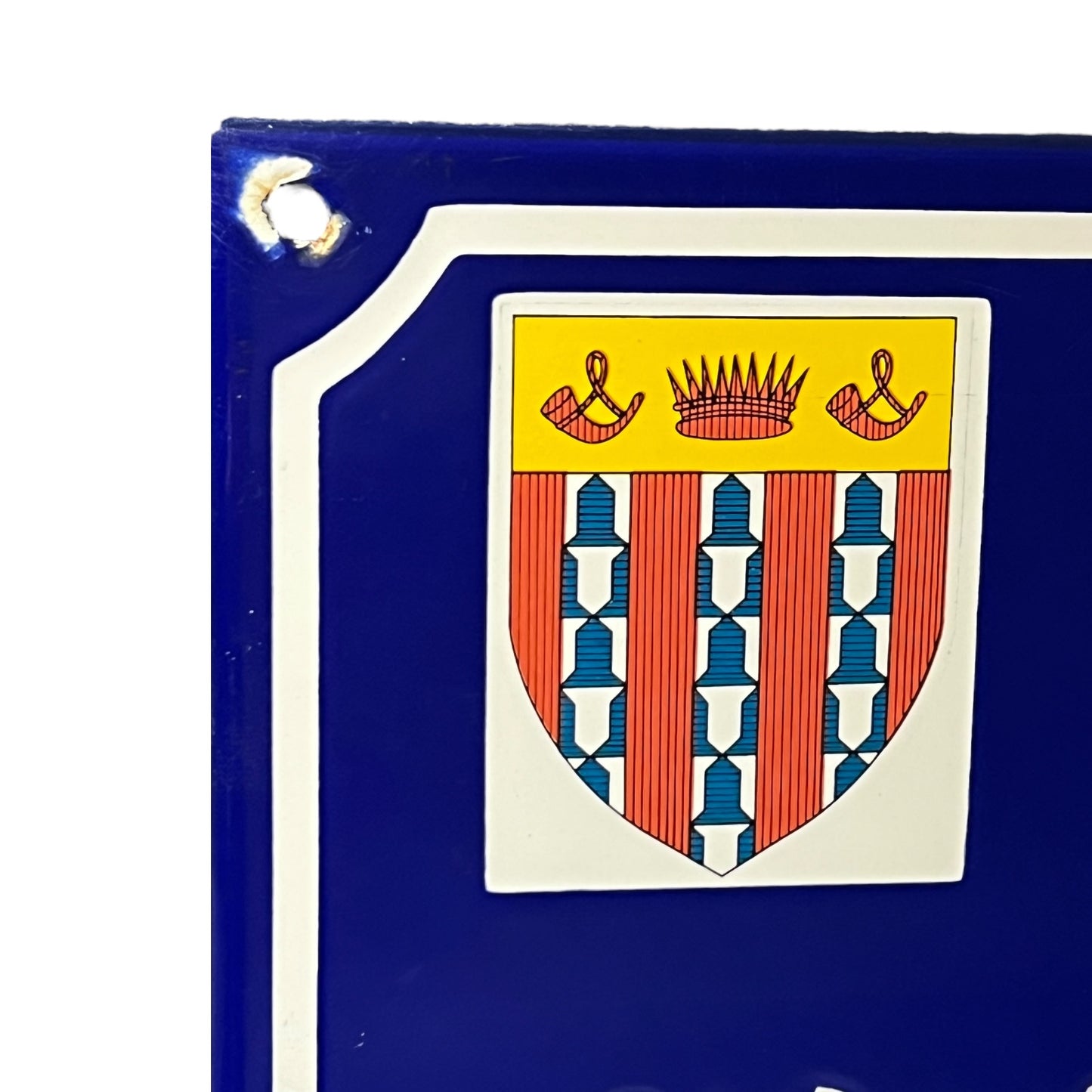 Book with a coat of arms on a blue background