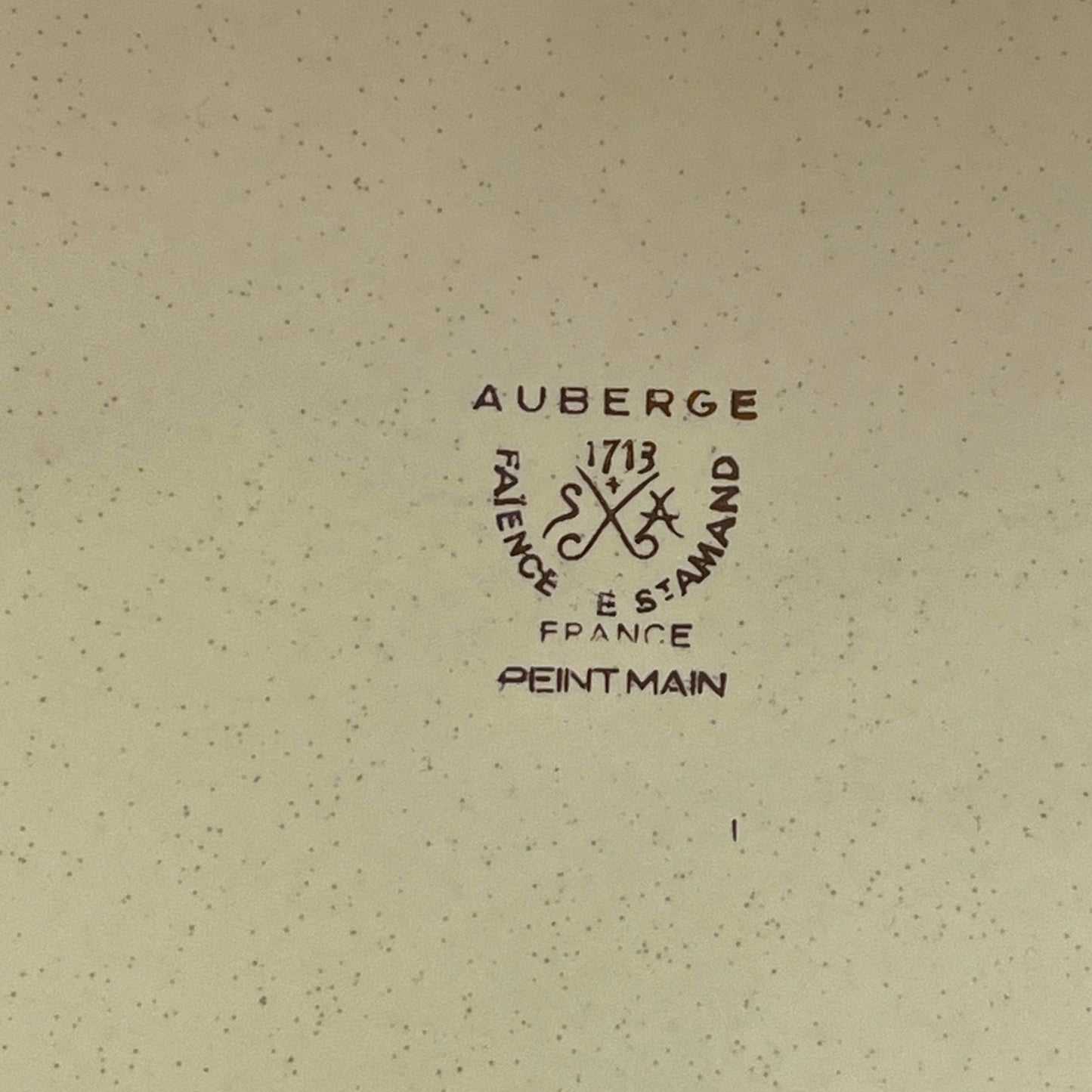 makers stamp on the back of French Vintage Fondue Plate