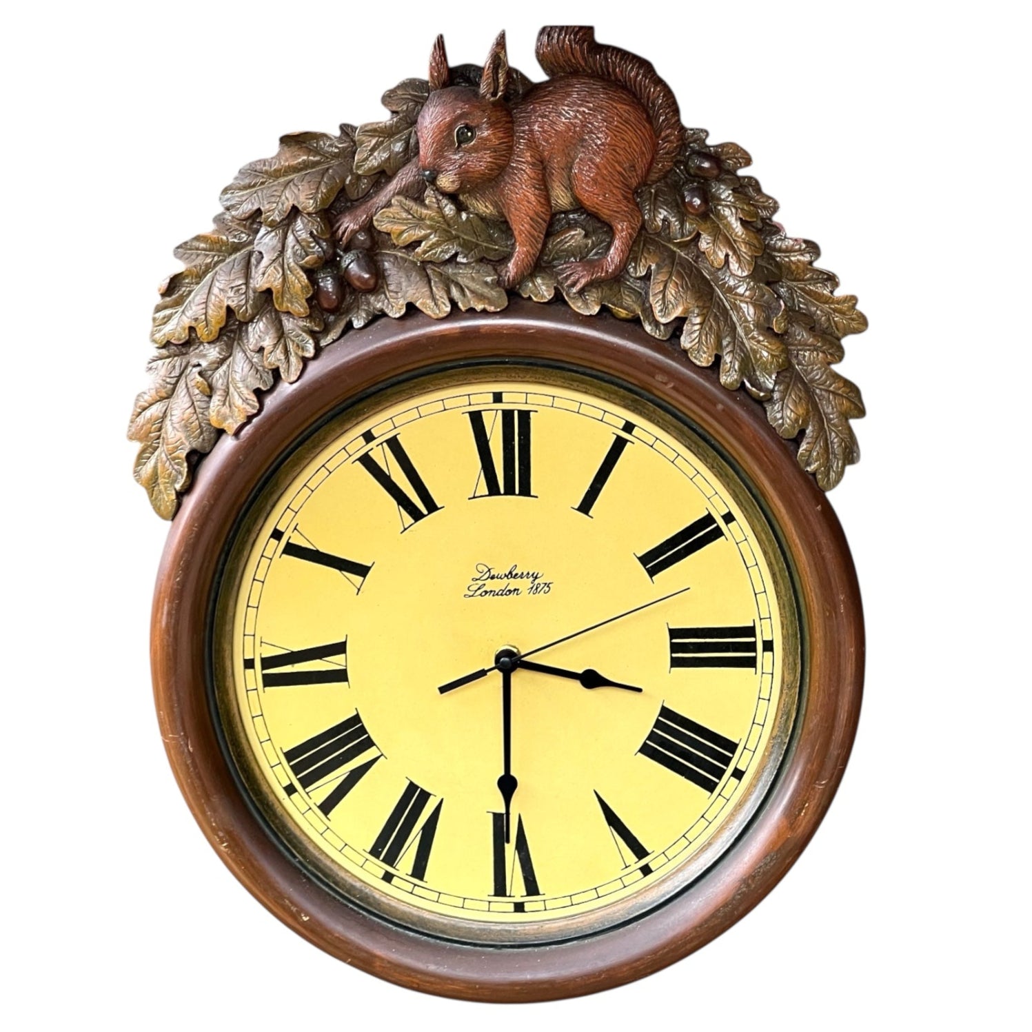 Vintage 3D Sign with Dewberry Clock, Wooden made by Country Corner with a squirrel decoration ideal for a Home Bar for sale from All Things French Store