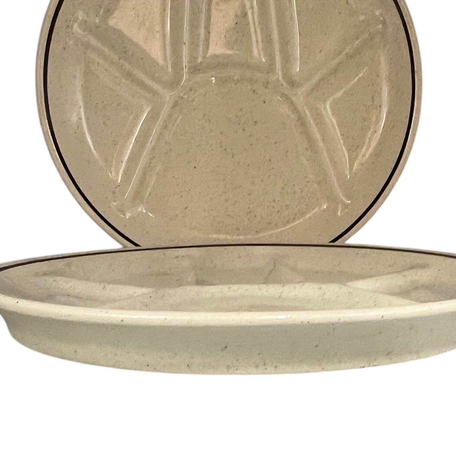 side view of fondue plates