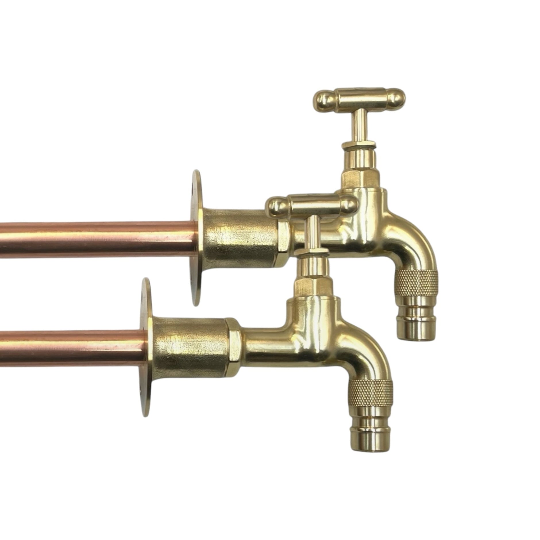 Brass Vintage Style Kitchen or Bathroom Tap, Wall Mounted Tap