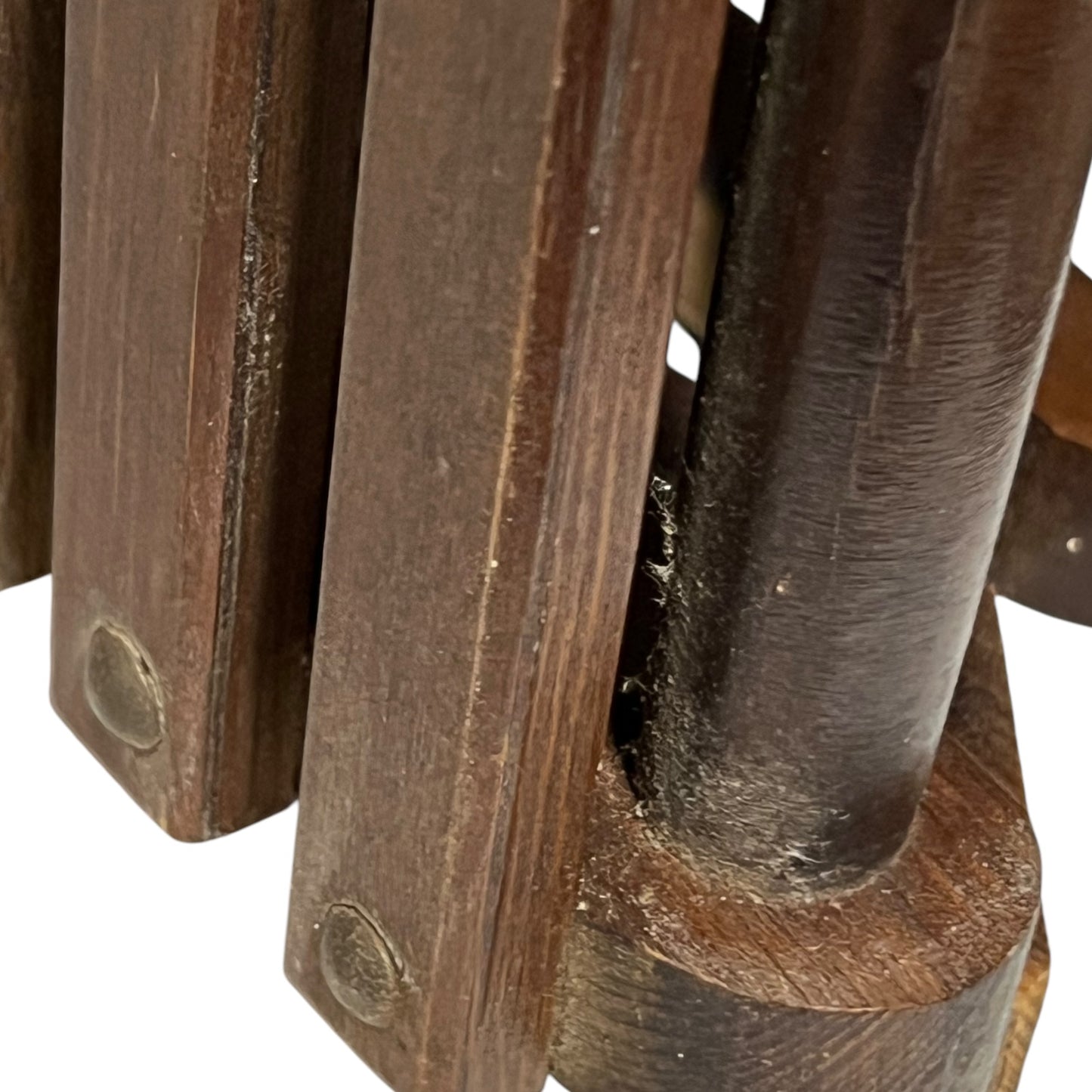 close up detail of footstool
