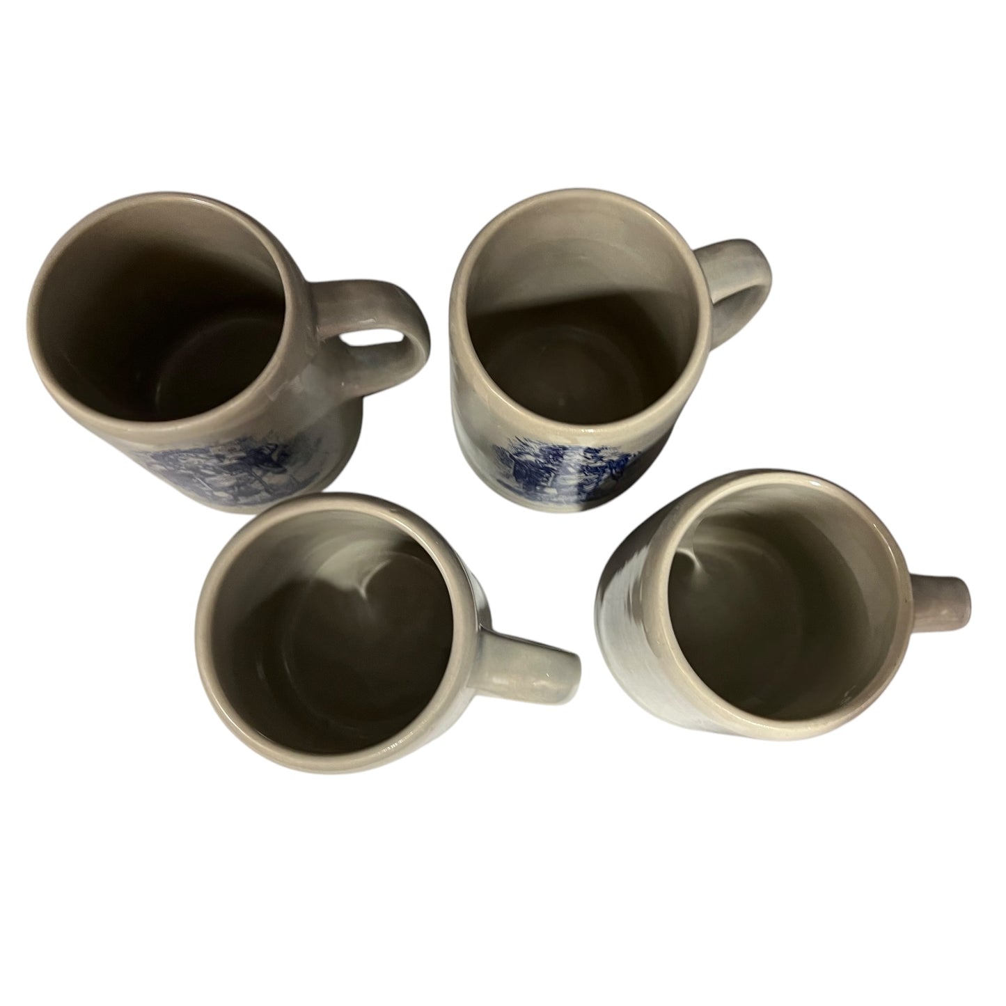 top view of beer steins