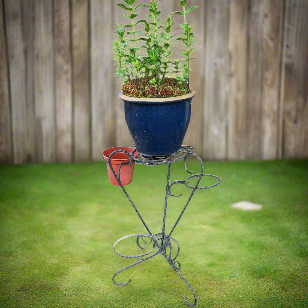 Vintage Retro Mid Century 50s 60s, French Wrought Iron Pot Plant Stand for sale from All Things French Store