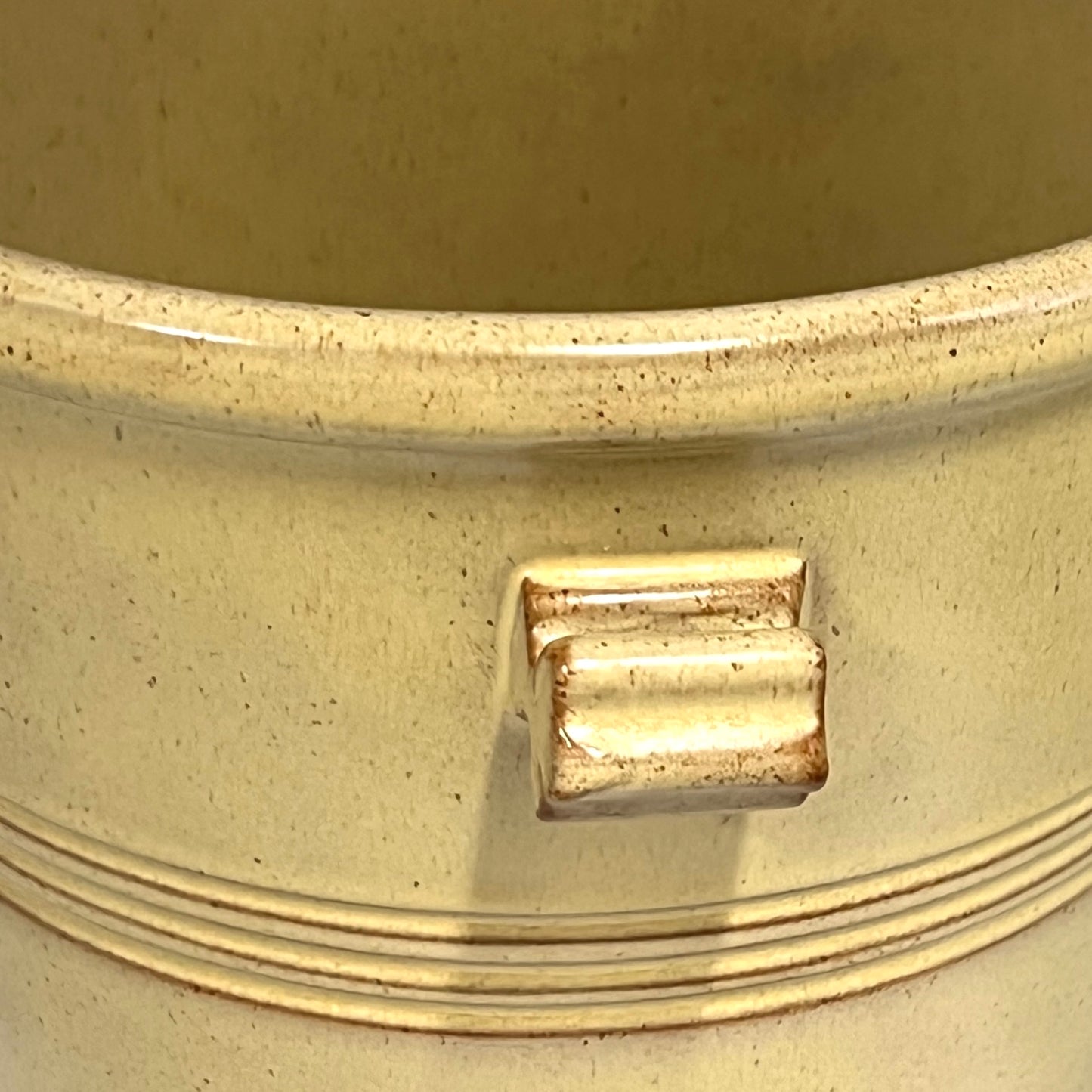 Close-up of an ice bucket on a white background