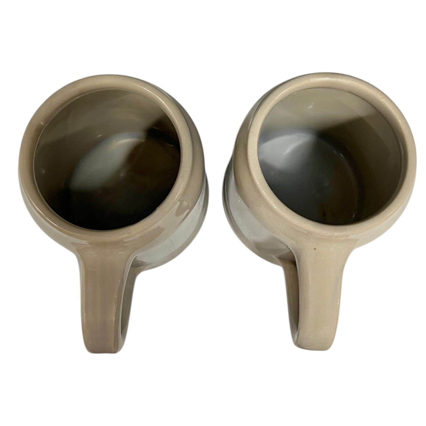 inside view of 2 Belgian beer steins