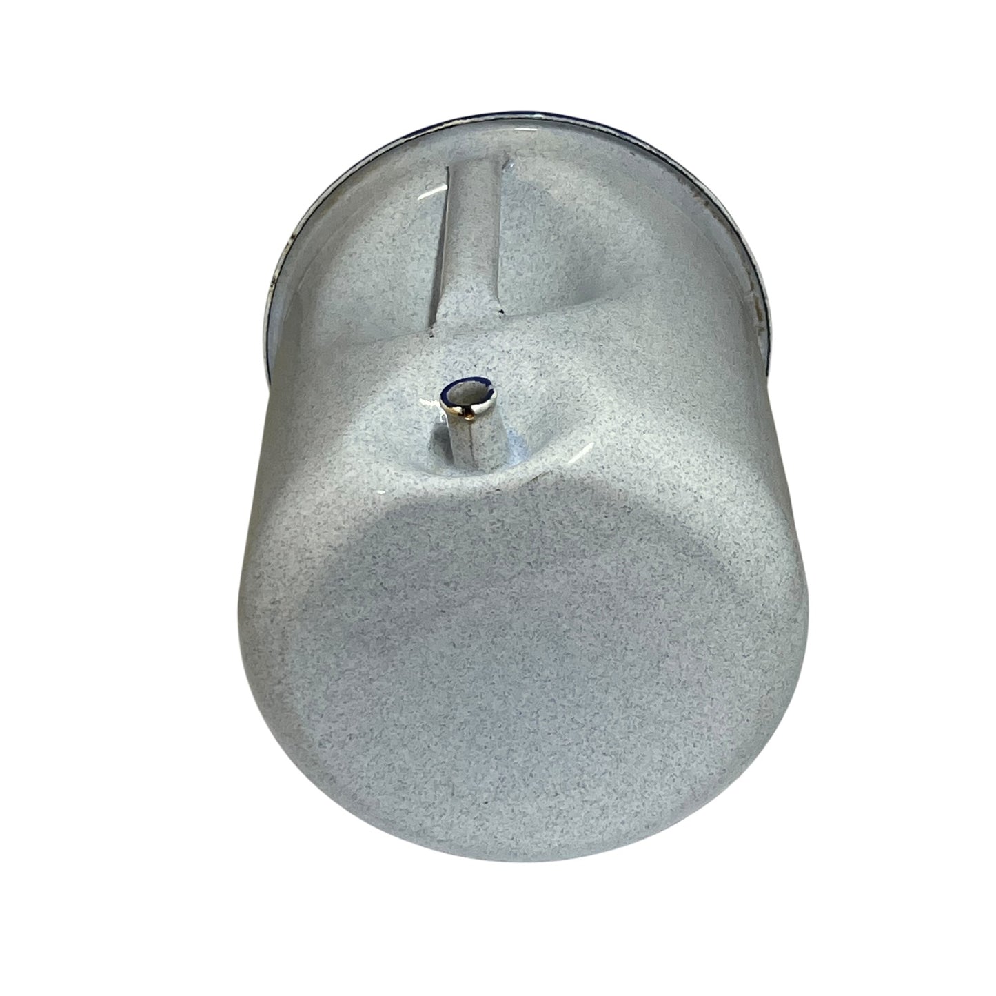 A silver metallic cylindrical automotive filter, likely a fuel or oil filter, shown from a top-down perspective on a solid white background.