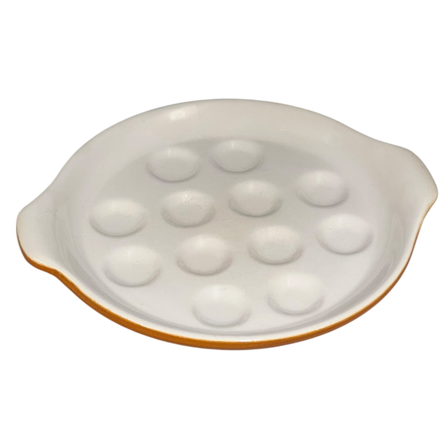 Pair of French Rustic Ceramic Escargot Dishes