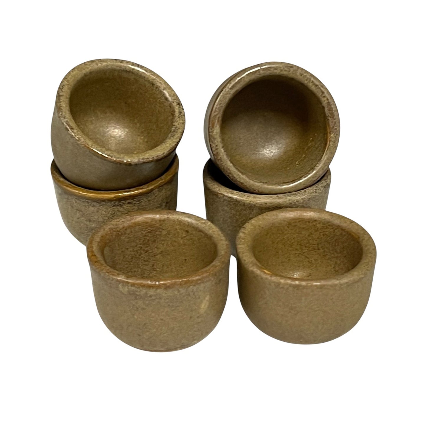 Set of 6 Vintage French Ceramic Escargot Cups, Small Snail Serving Pots for sale from All Things French Store