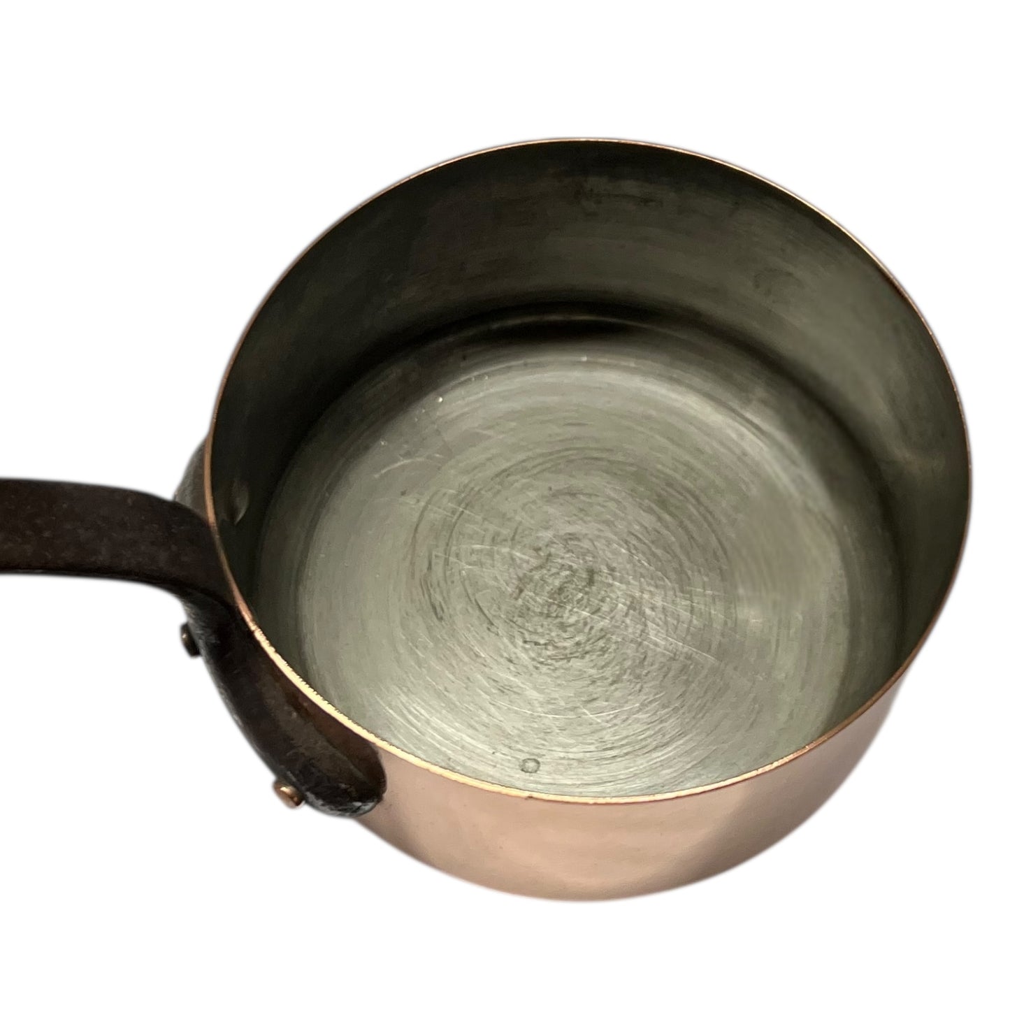 inside of tin lined copper pan