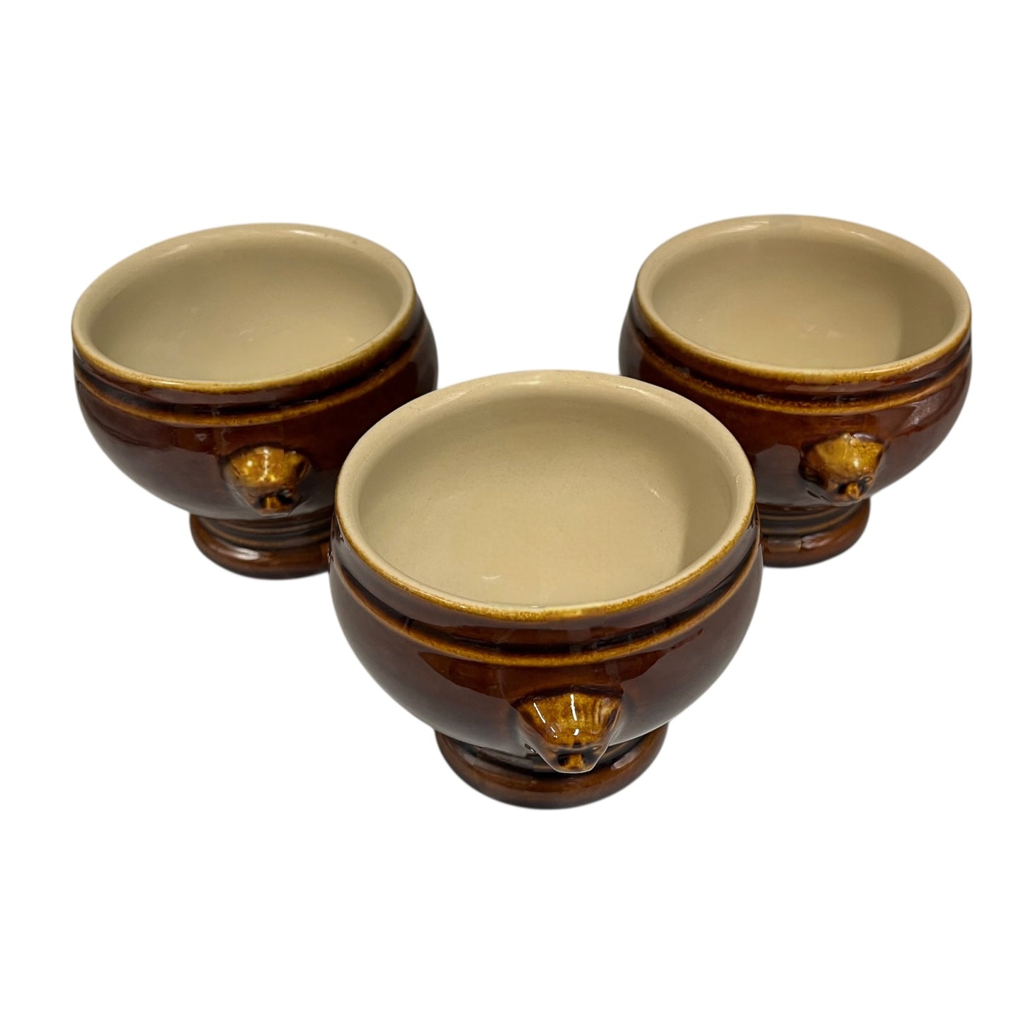 top view of soup bowls