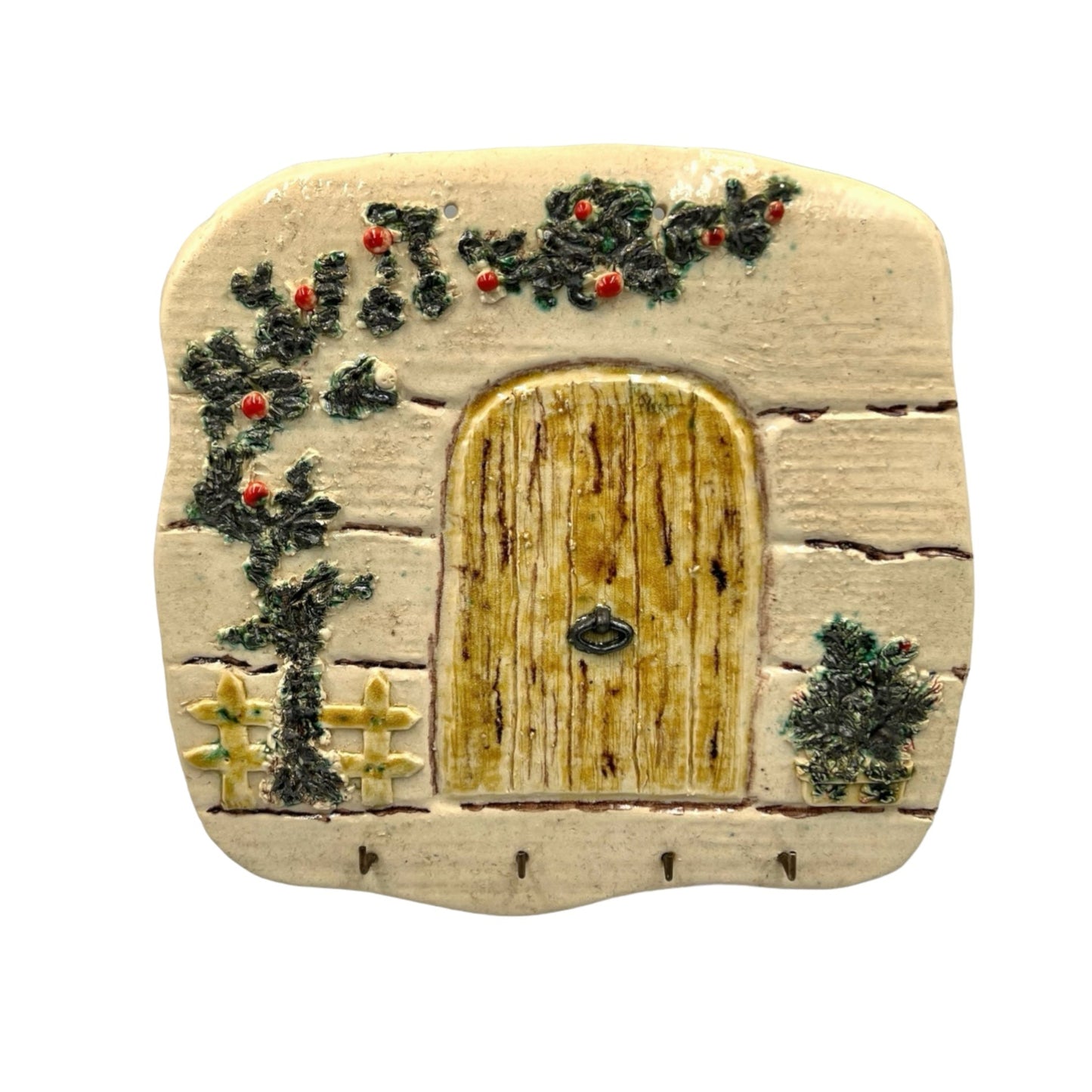French ceramic plaque with key hooks for sale from All Things French Store