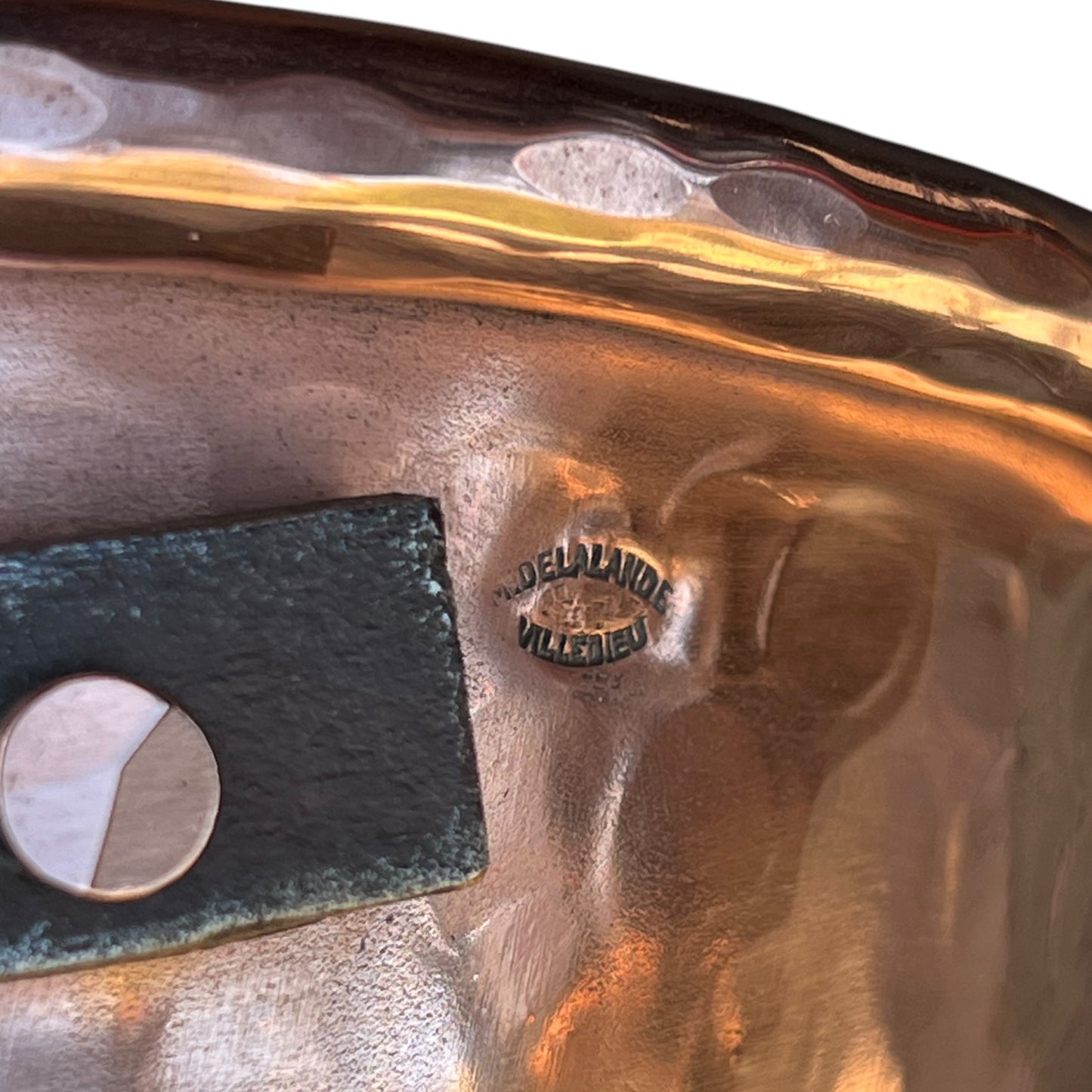 Villedieu makers stamp of copper pan