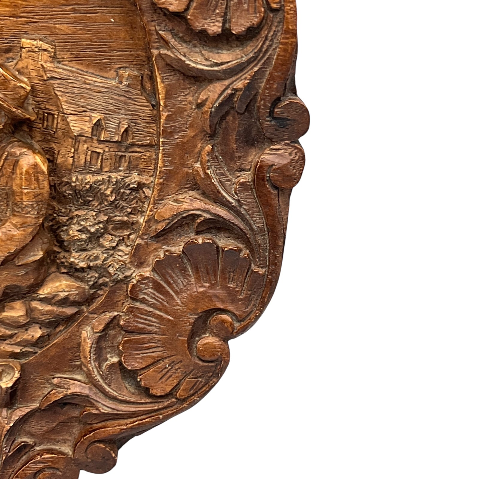 close up of wooden picture