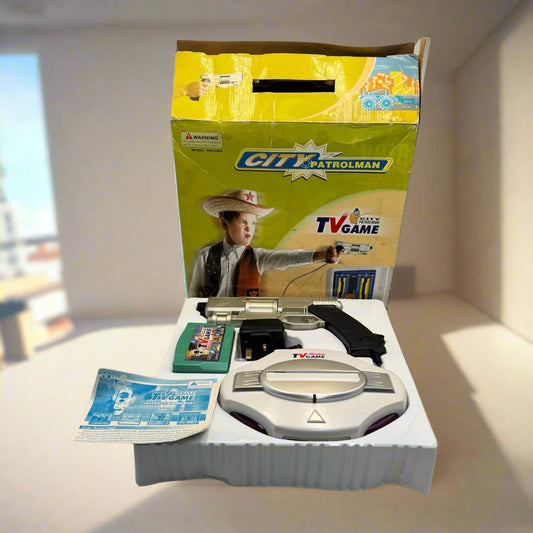 Vintage Game Console, City Patrolman Retro Gaming System with Game