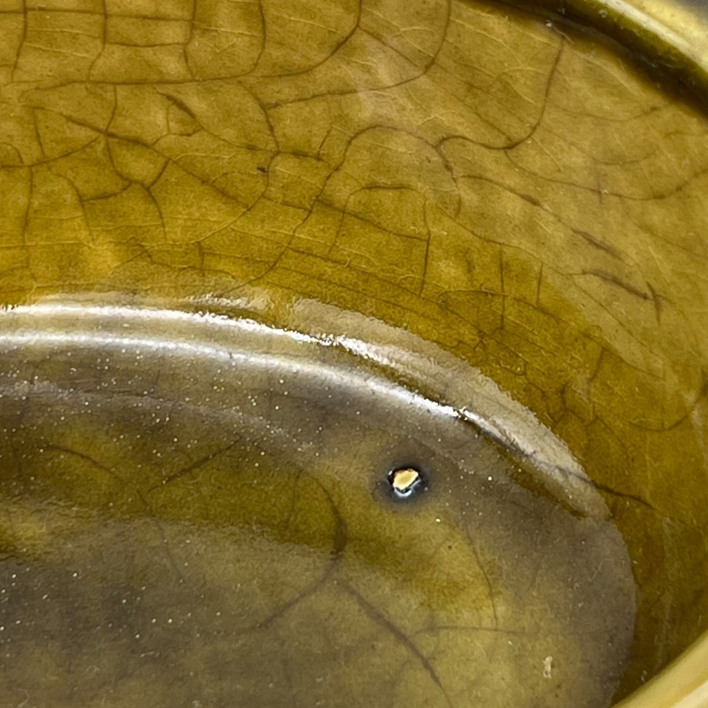 image French green ceramic fish shaped dish