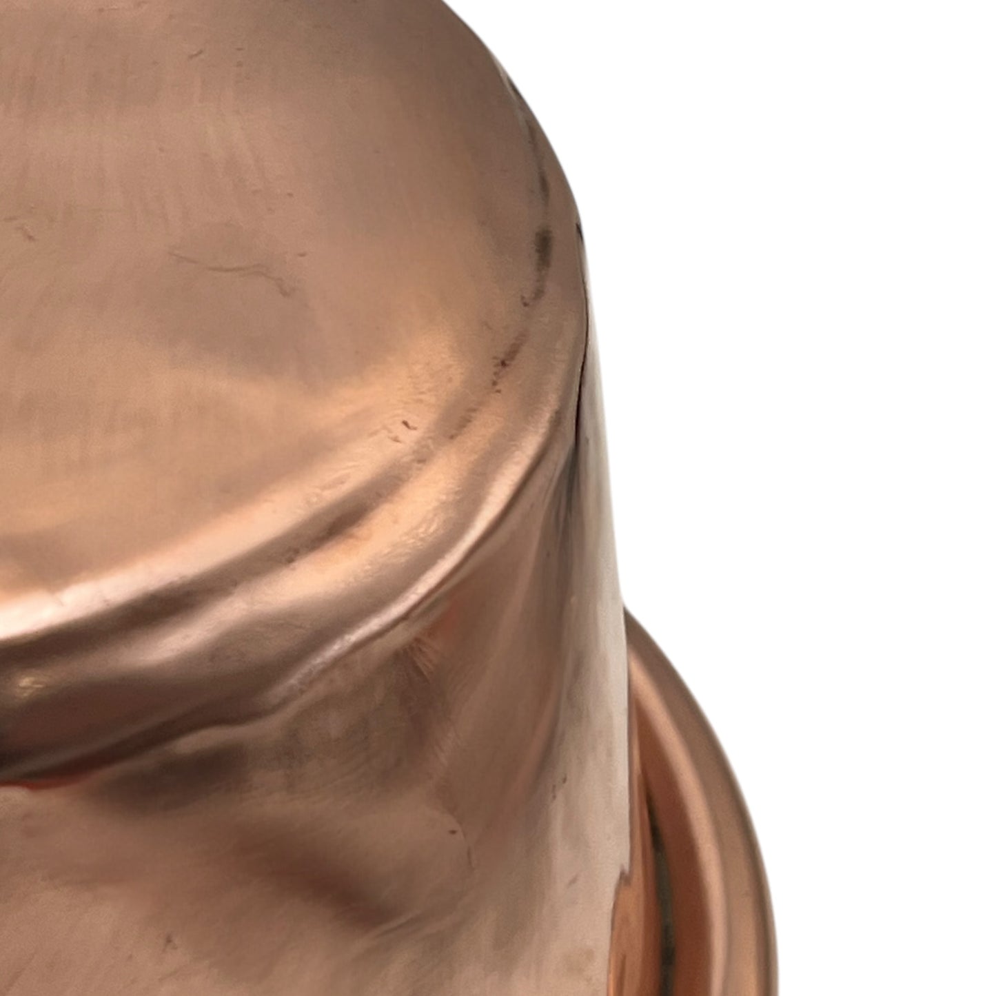 French Vintage Copper Hearth Pan Skillet close up view