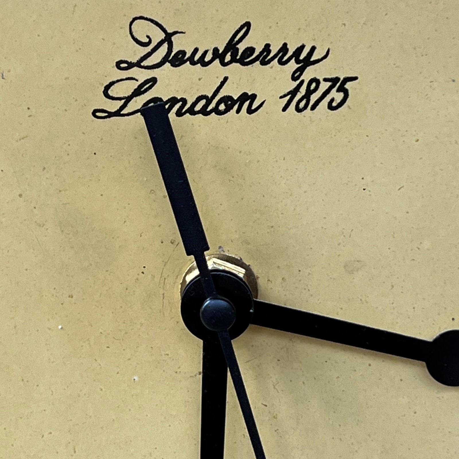close up detail of clock face