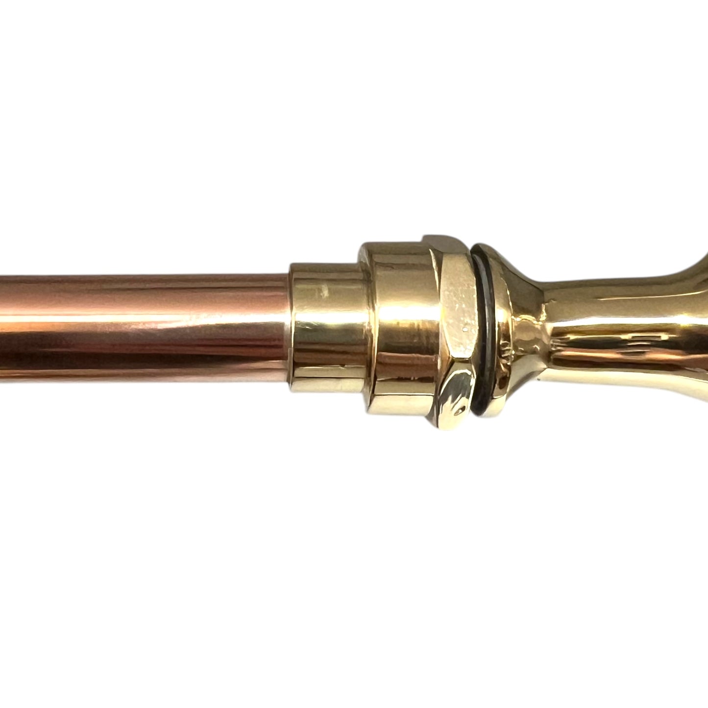 Traditional Brass and Copper Basin Tap with copper pipework