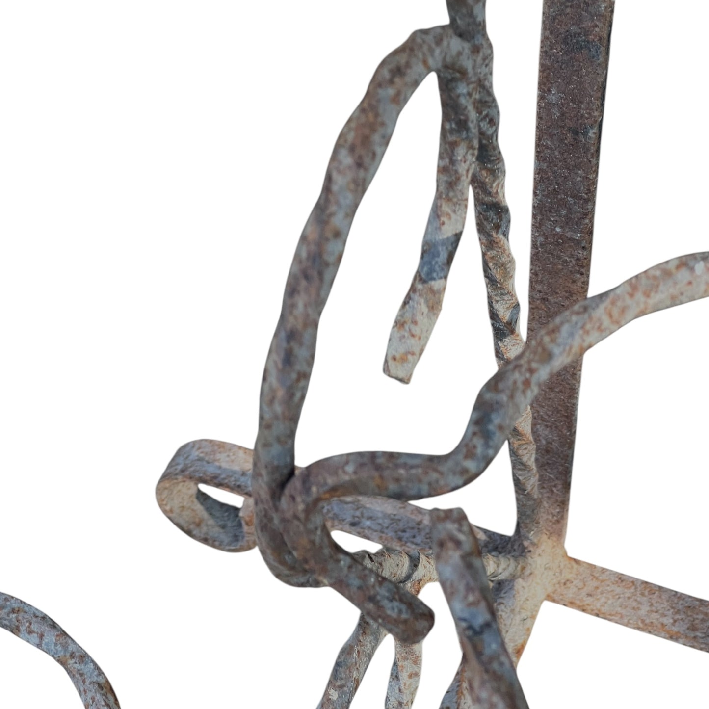 side view of iron planter