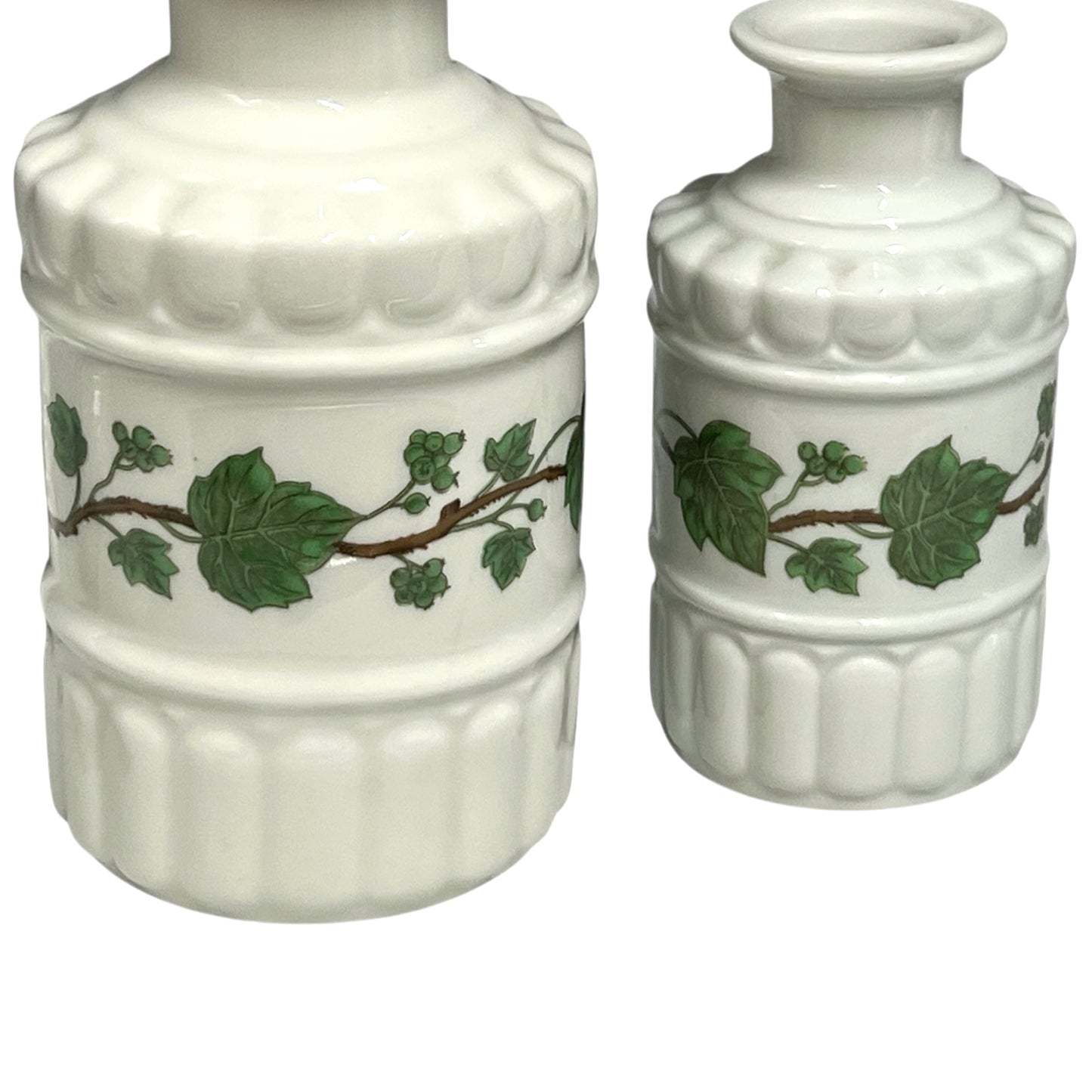 French Vintage Paris Porcelain Bathroom Accessories, Ceramic Lotion Bottles