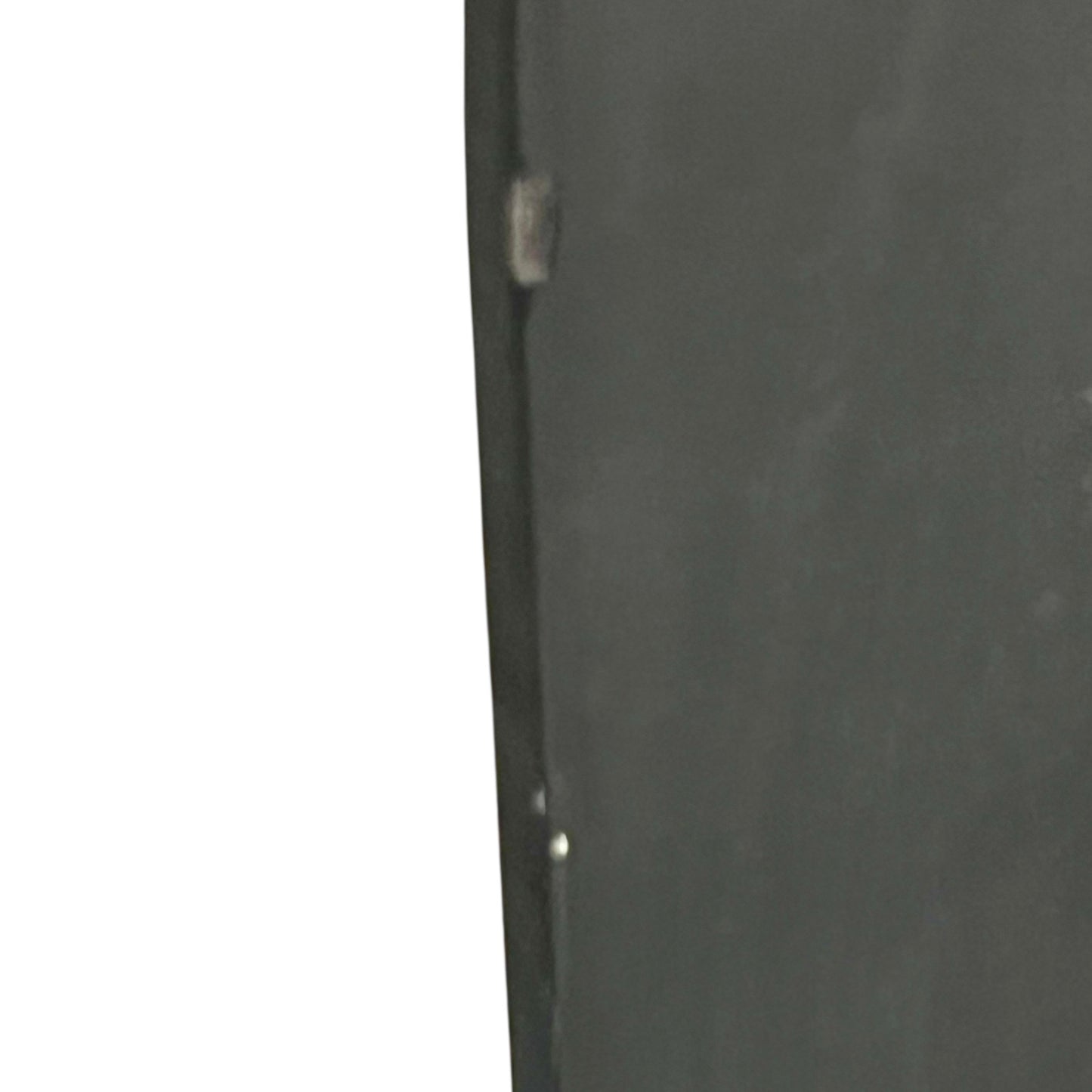 Close-up of a black door with a metallic handle on a white background