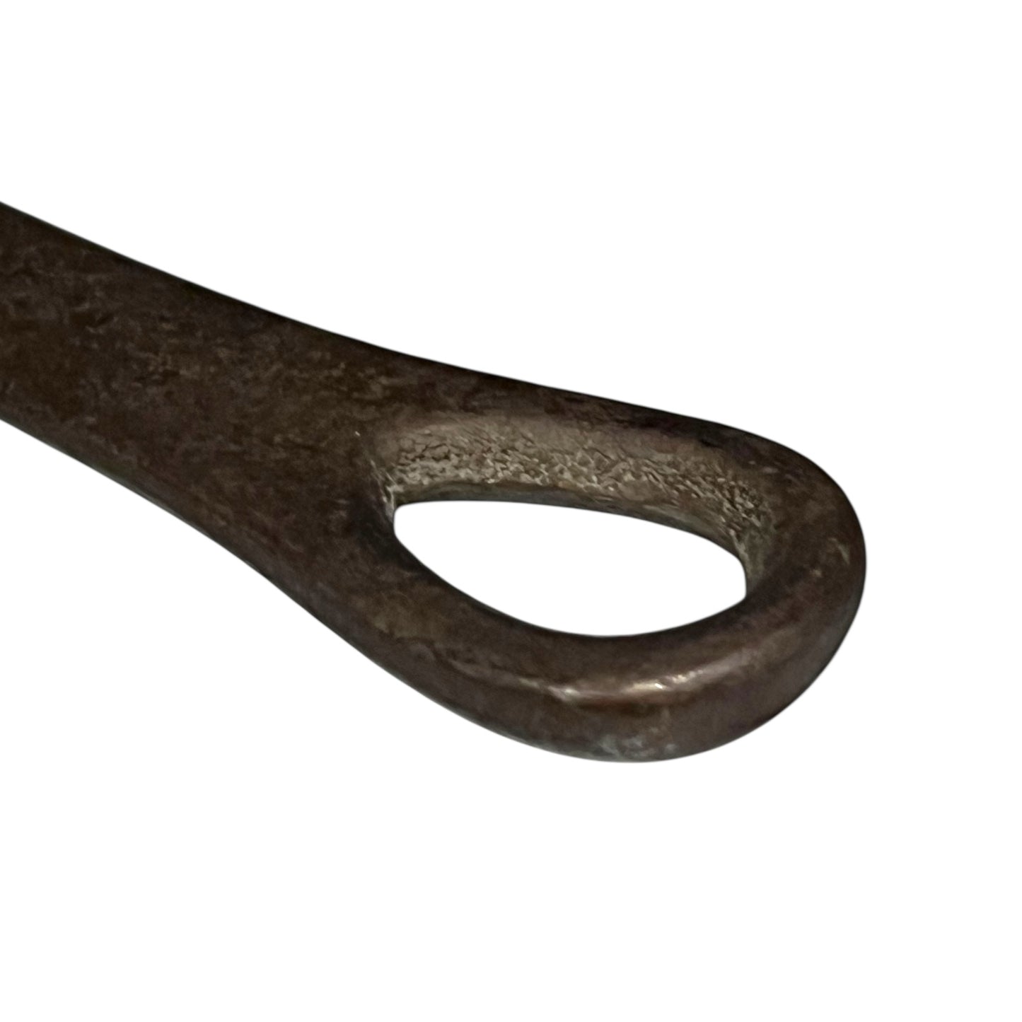 close up image of copper pan handle