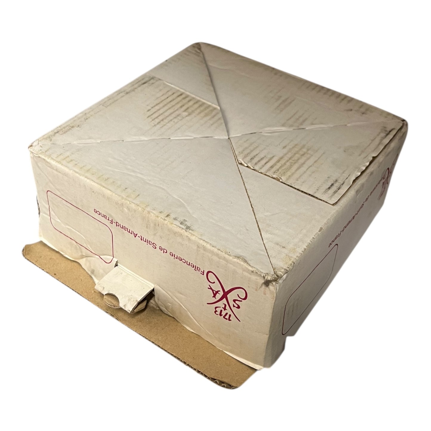 Set of 6 Vintage French St Amand Majolica Oyster Plates, c.1960s–1970s - Boxed