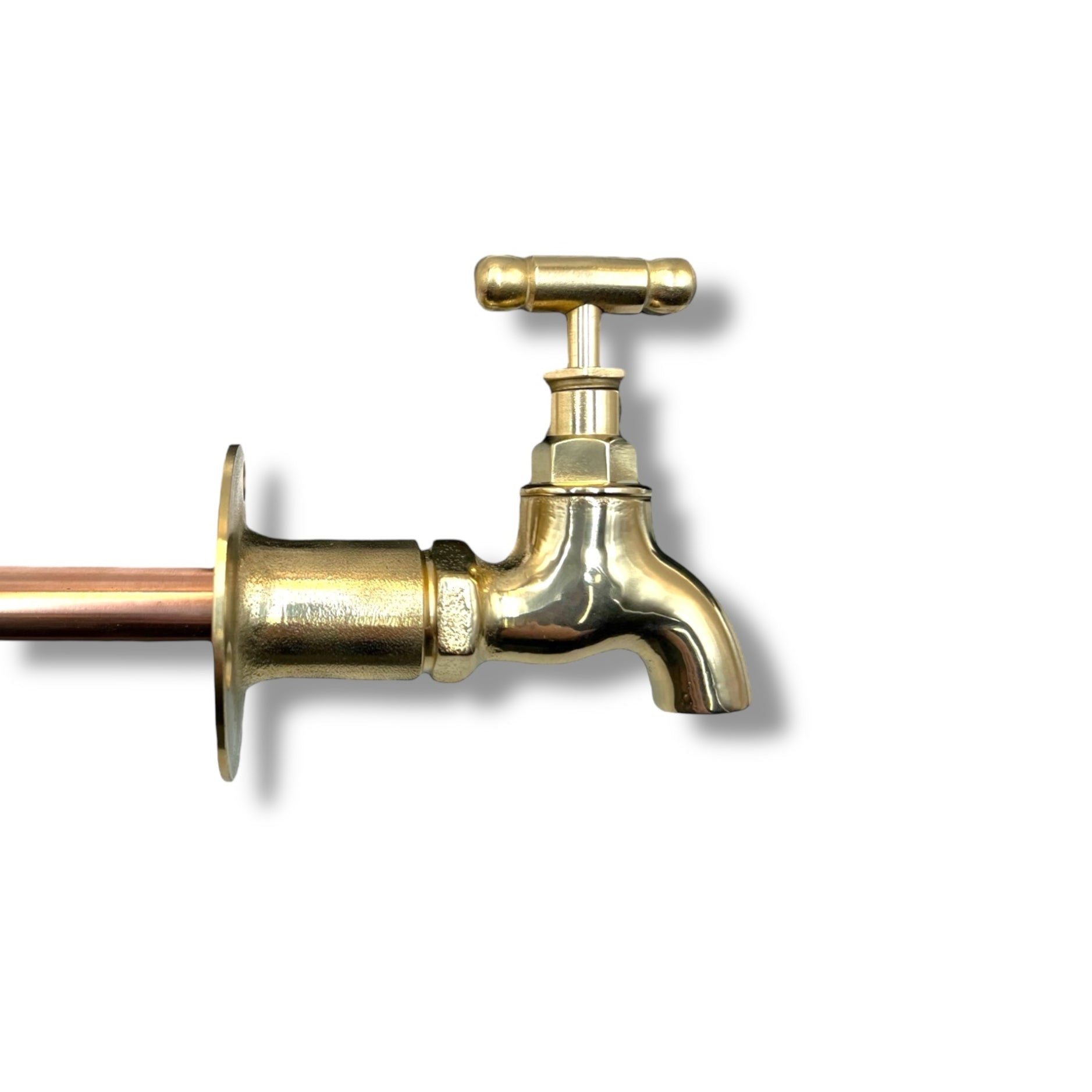 Brass Vintage Style Kitchen or Bathroom Tap, Wall Mounted ideal for Belfast Sink