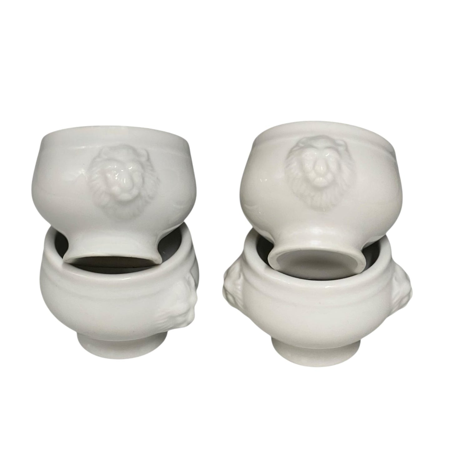 Traditional Lions Head Handle Sauce Pots, Small French Dipping Sauce Bowls for sale by All Things French Store