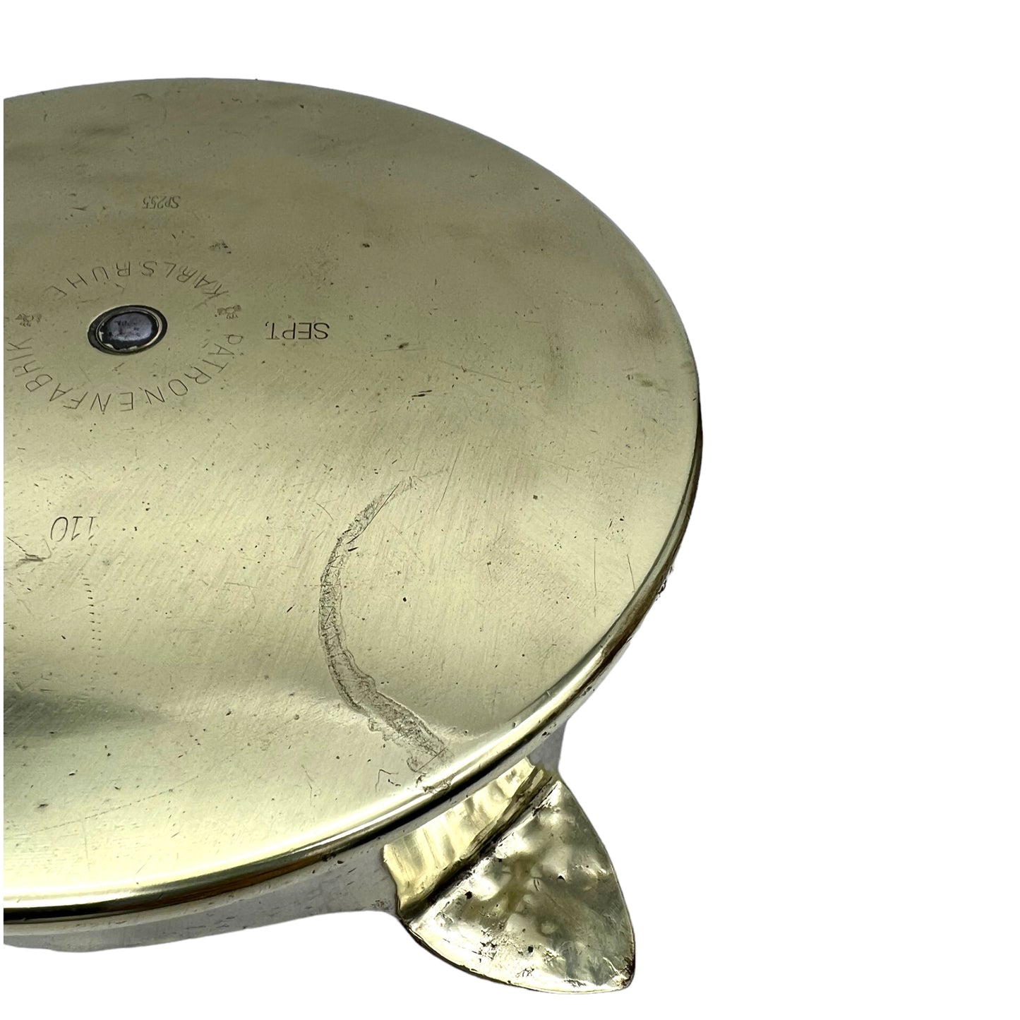 image 12 German WW1 solid brass trench art pot stand