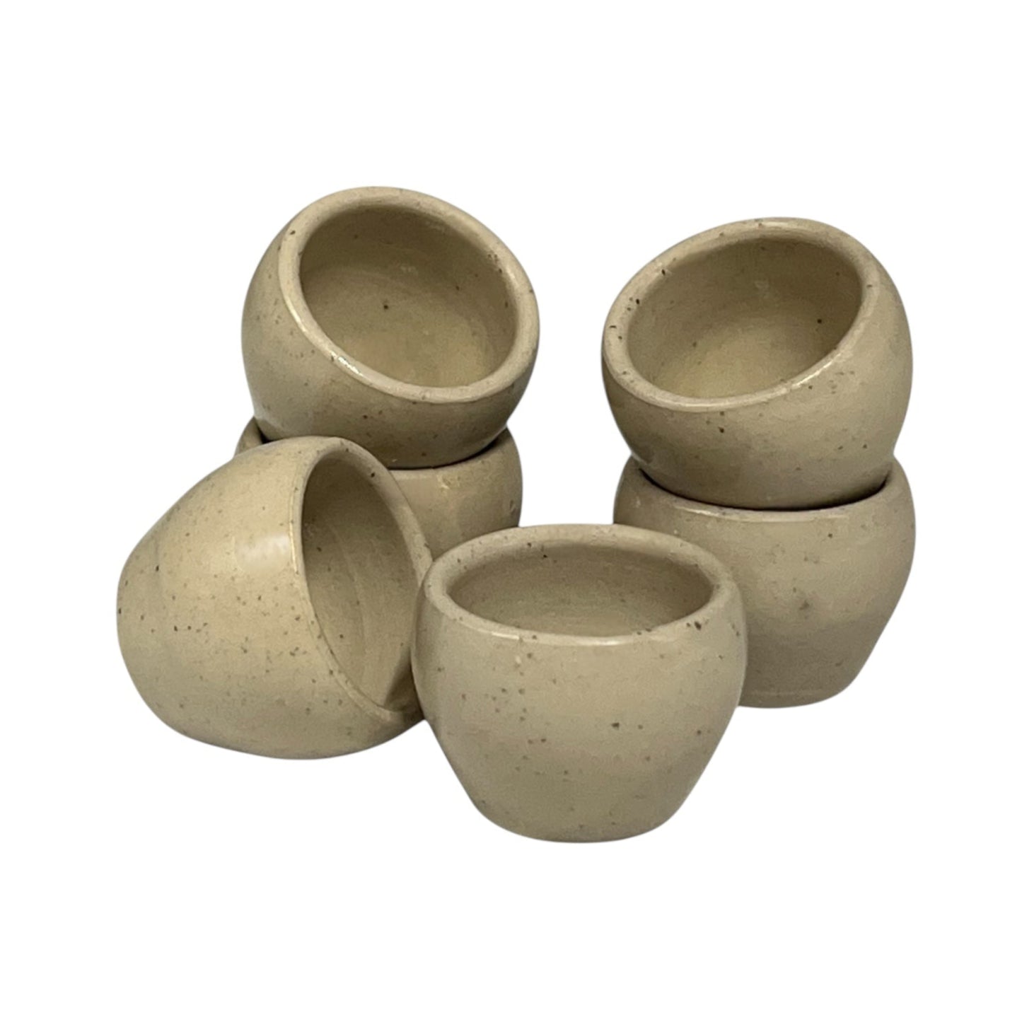 Set of 6 Vintage French Ceramic Escargots Shells, Escargot Snail Serving Cups