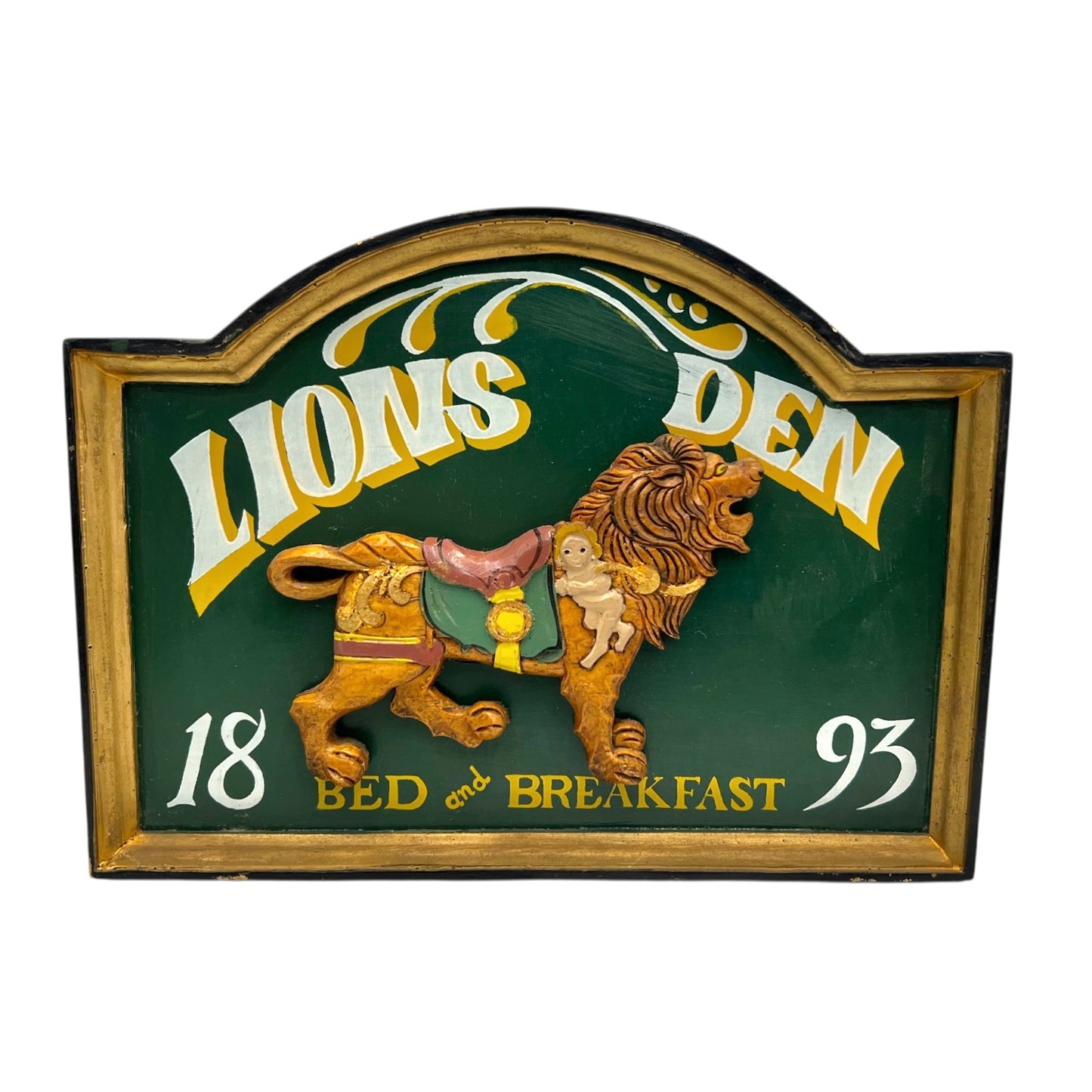 Wooden Shabby Chic Plaque, B&B Lions Den Country Kitchen Sign for sale from All Things French Store