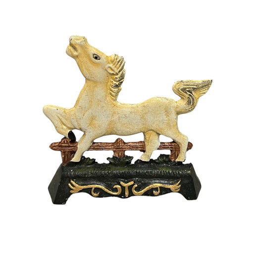 Decorative figurine of a horse on a white background