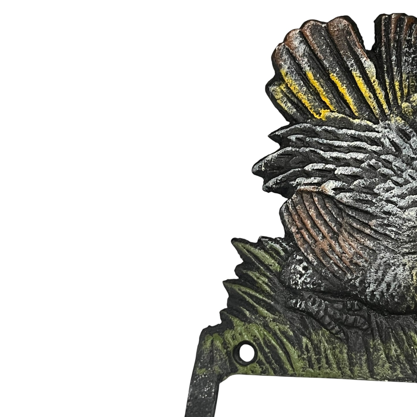Farmhouse Cast Iron Chicken Toilet Roll Holder | Vintage Style, Wall-Mounted