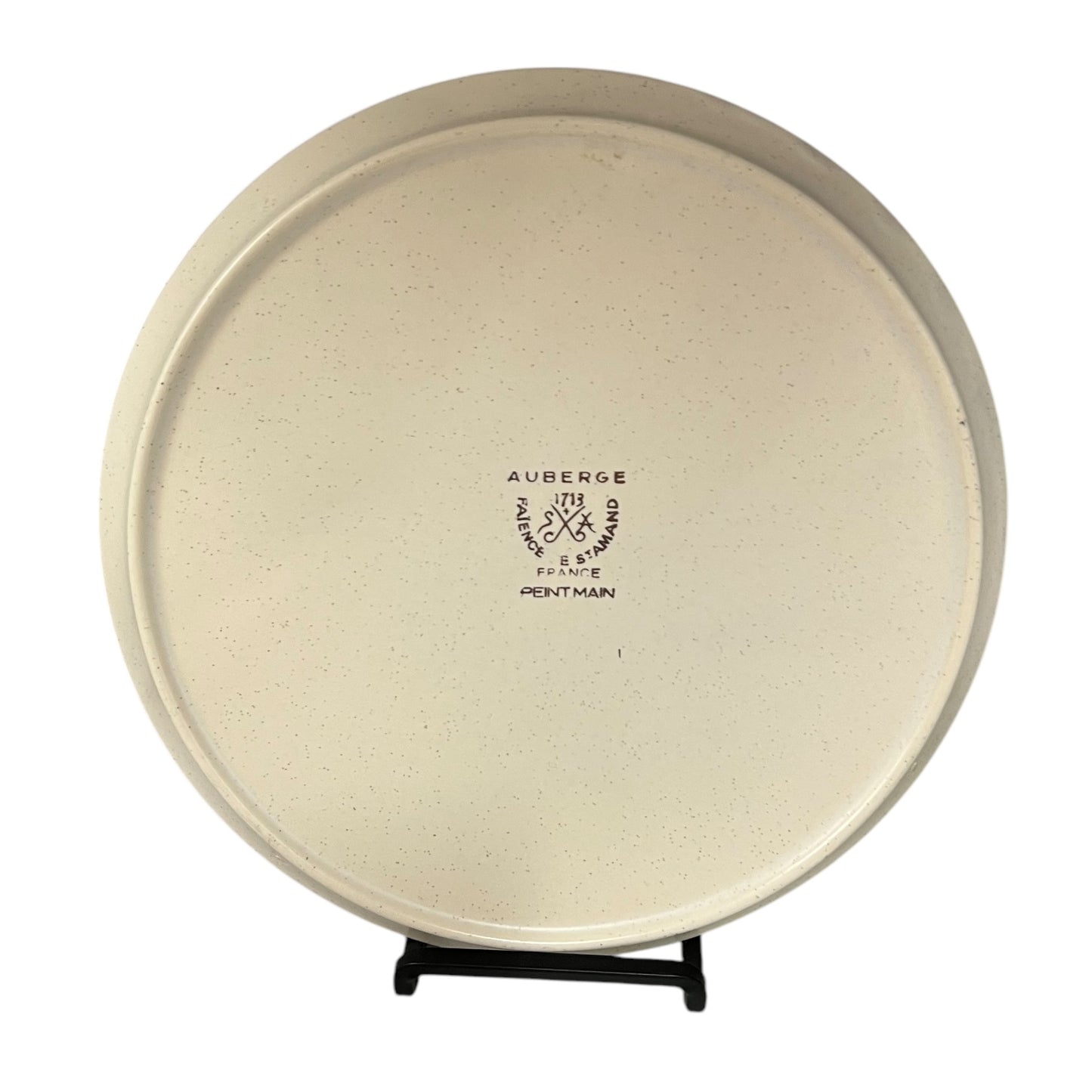 back view of French Vintage Fondue Plate