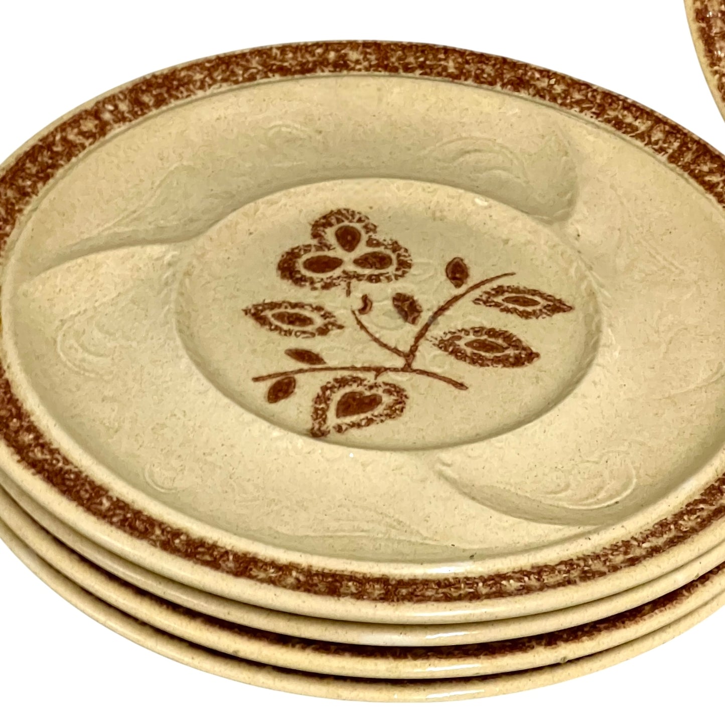 5 Fondue Plates, Seafood, French Vintage Buffet, BBQ or Portion Plates