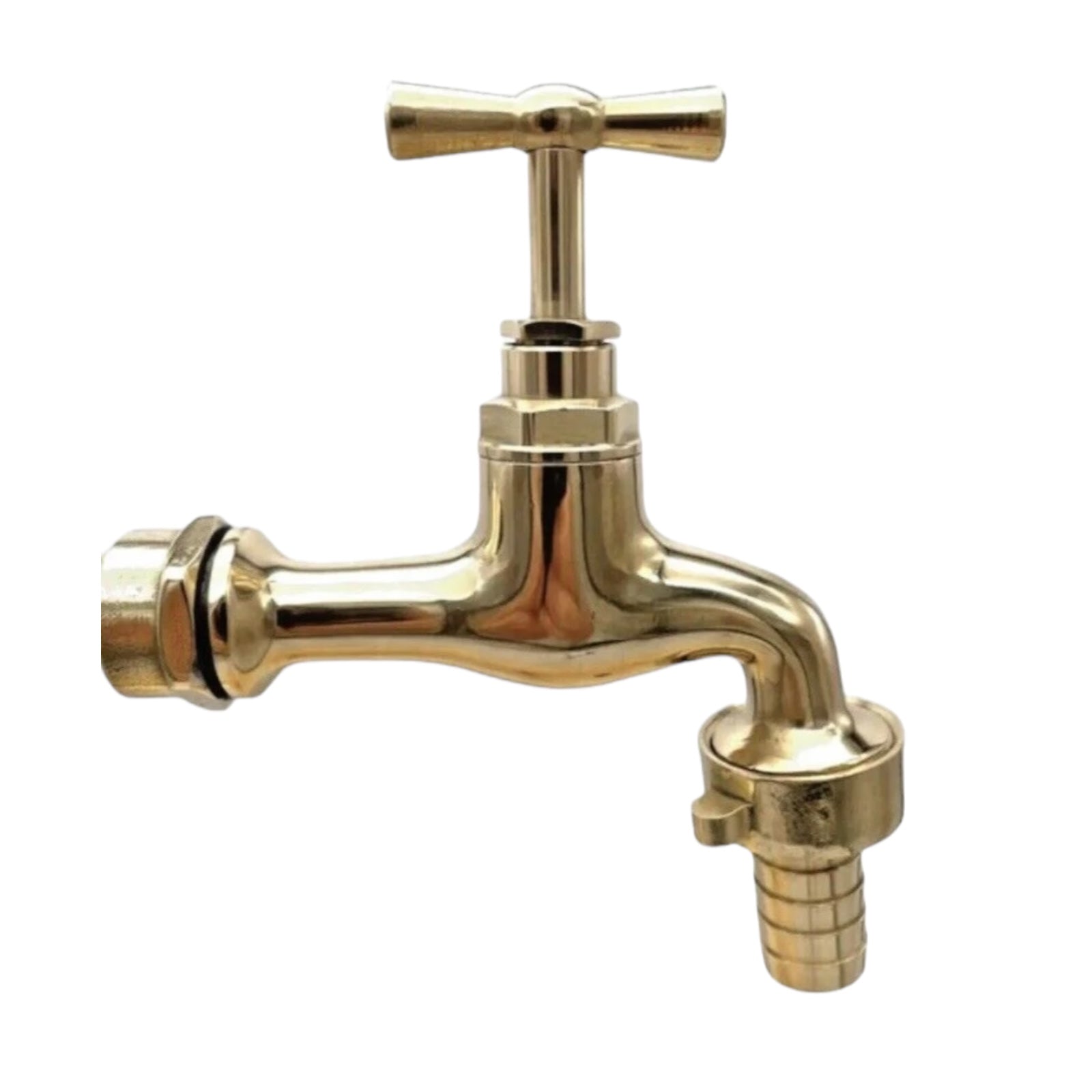 Pair of copper and brass wall mounted taps  custom size made to measure