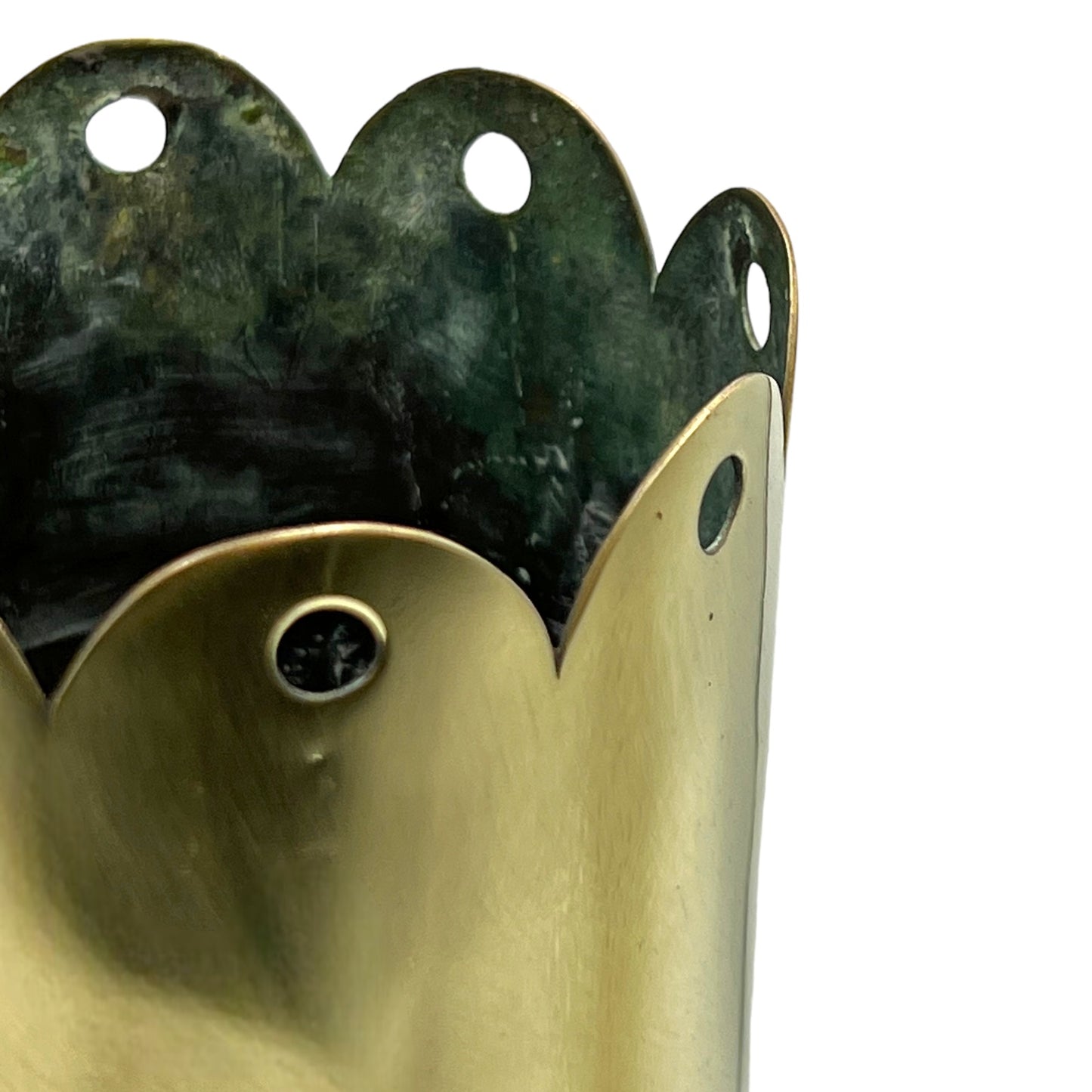 Pair of British 18 pounder brass shell case trench art vases