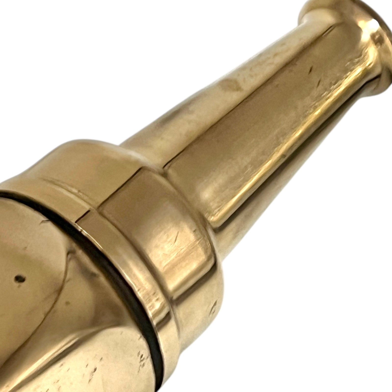 French Copper Fire Hose Nozzle, On Off Valve