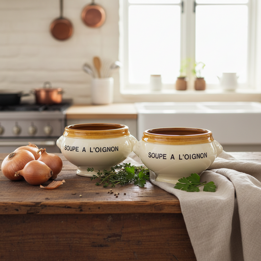 2 Vintage French Lion’s Head Soup Bowls – Soupe a L'Oignon Pots
